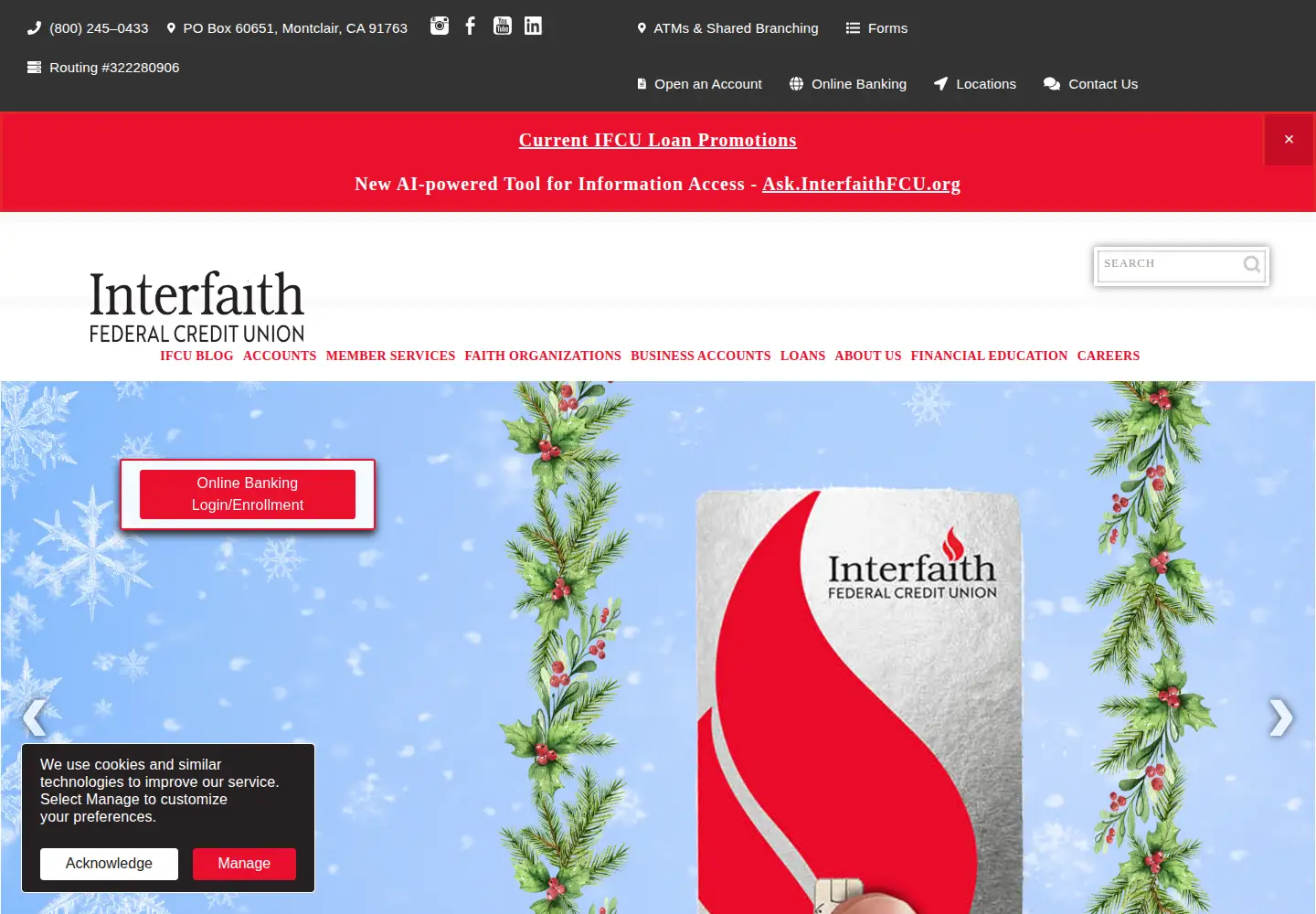 Screenshot of interfaithfcu.org