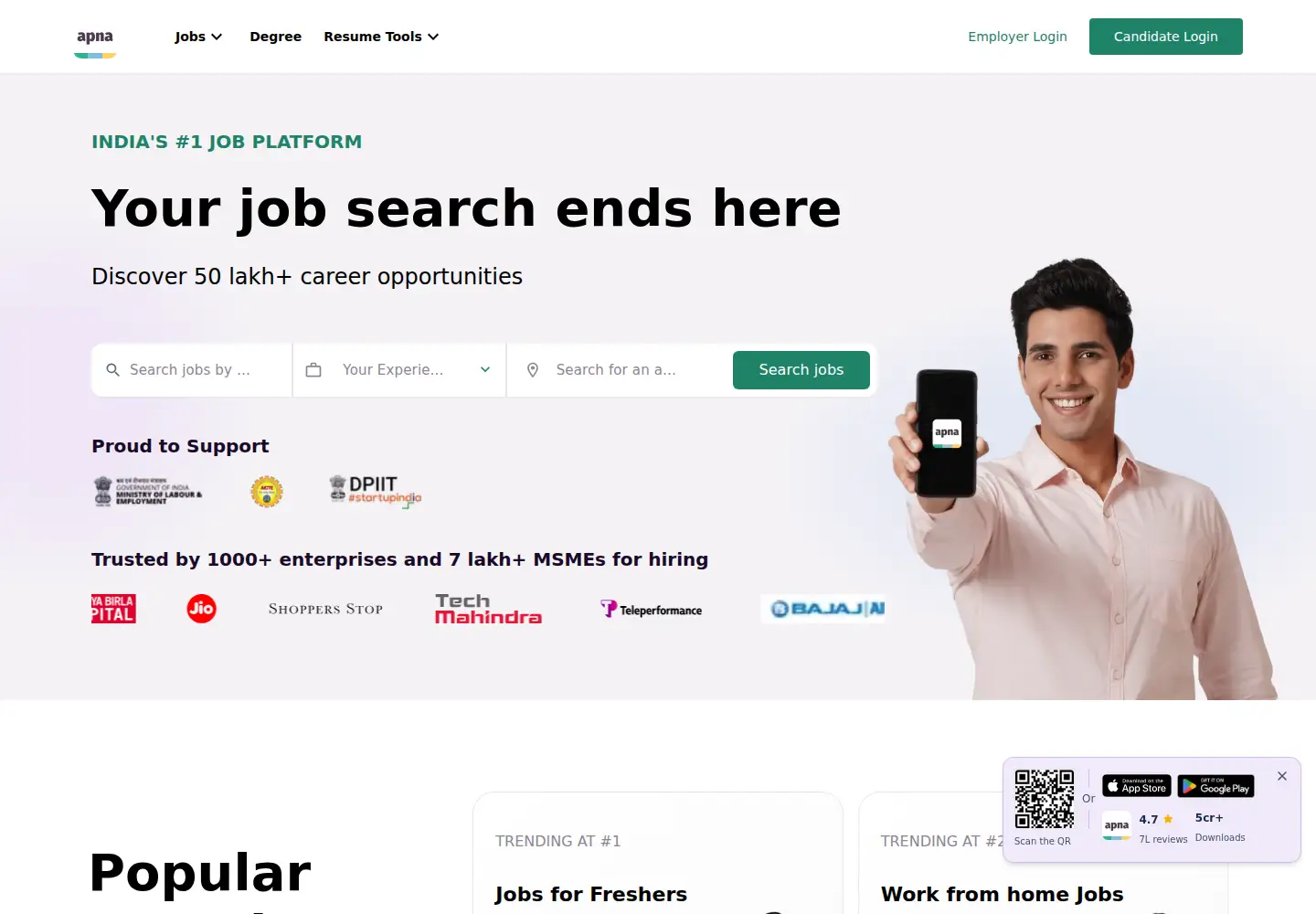 Screenshot of apna.co