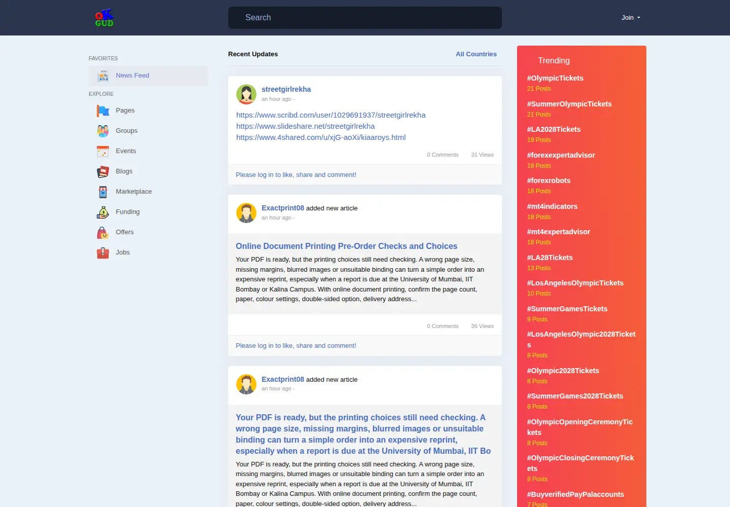 Screenshot of ok-gud.com