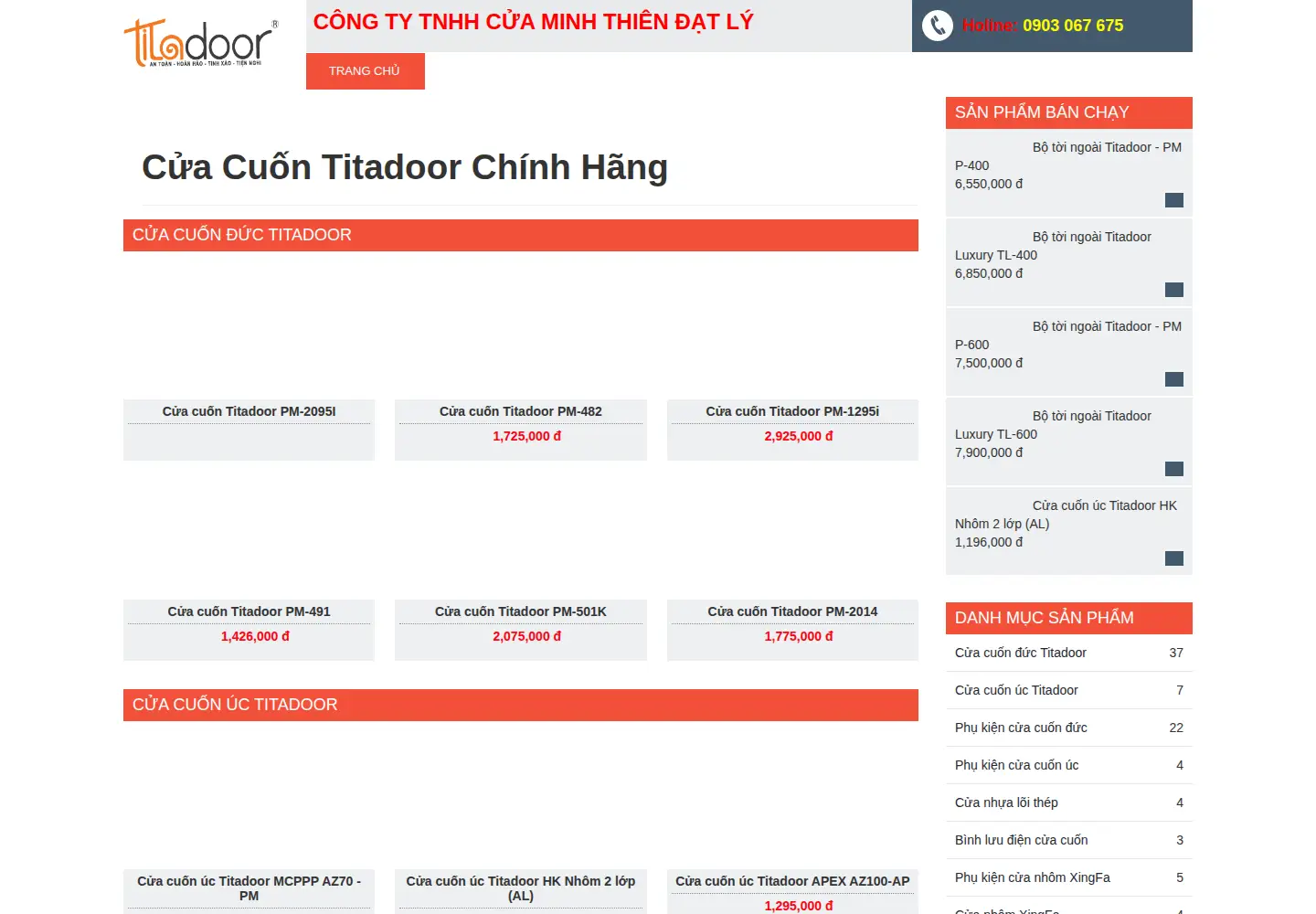 Captured homepage of cuacuontitadoor.com in the current scan