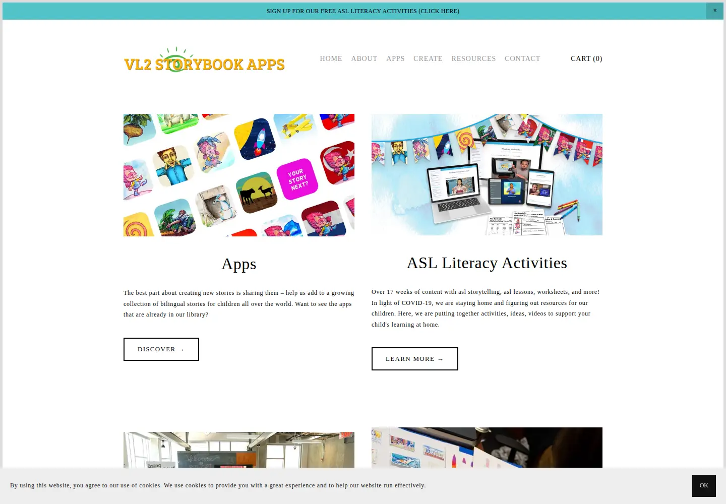 Screenshot of vl2storybookapps.com