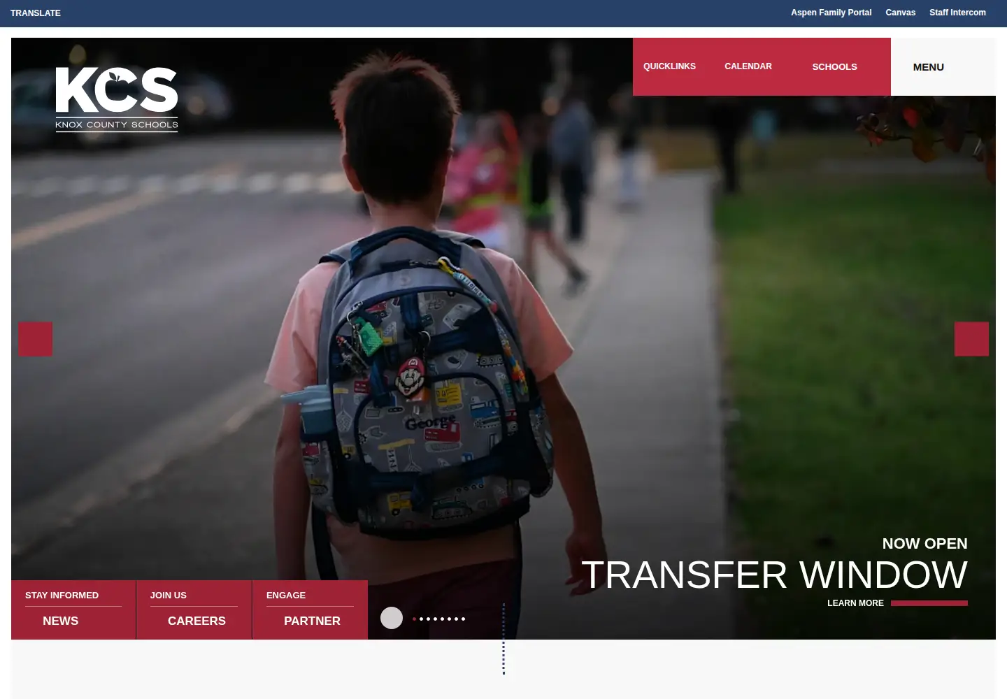 Screenshot of knoxschools.org