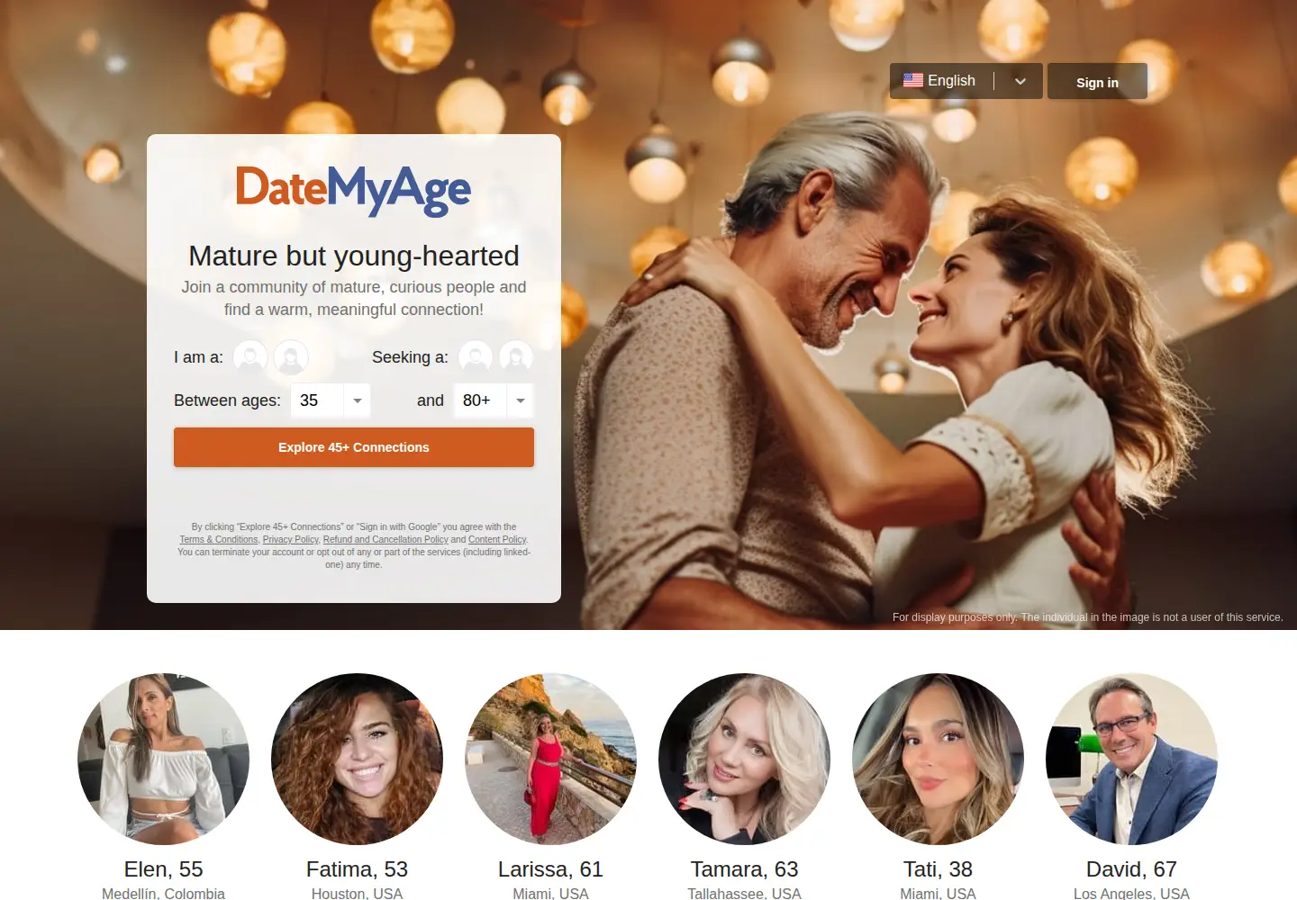 Screenshot of datemyage.com