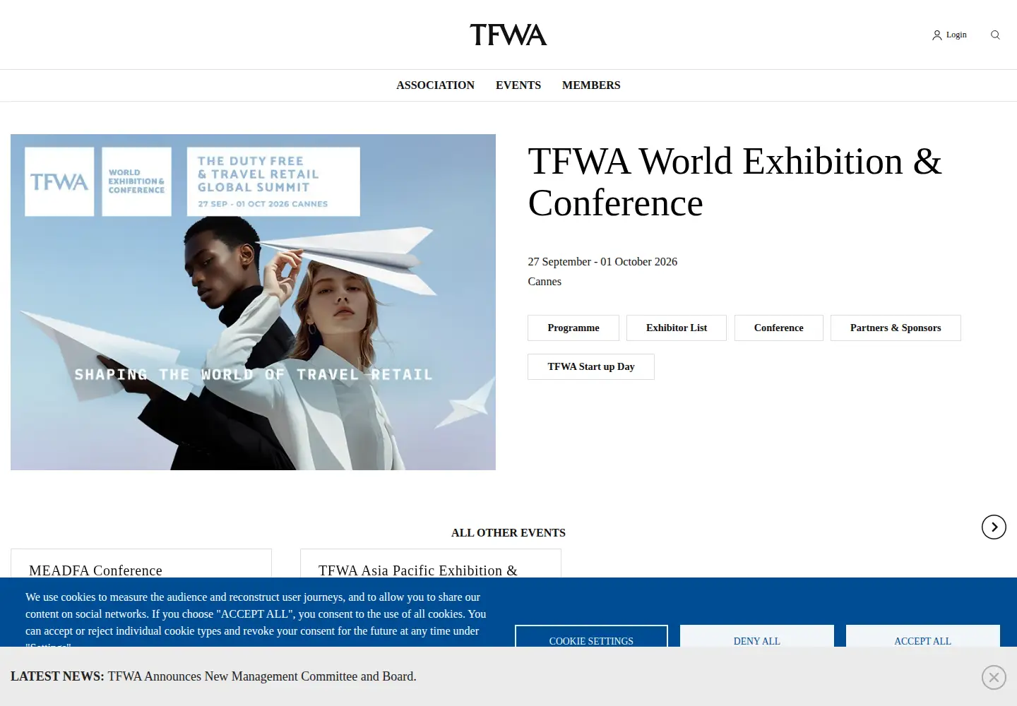 Screenshot of tfwa.com