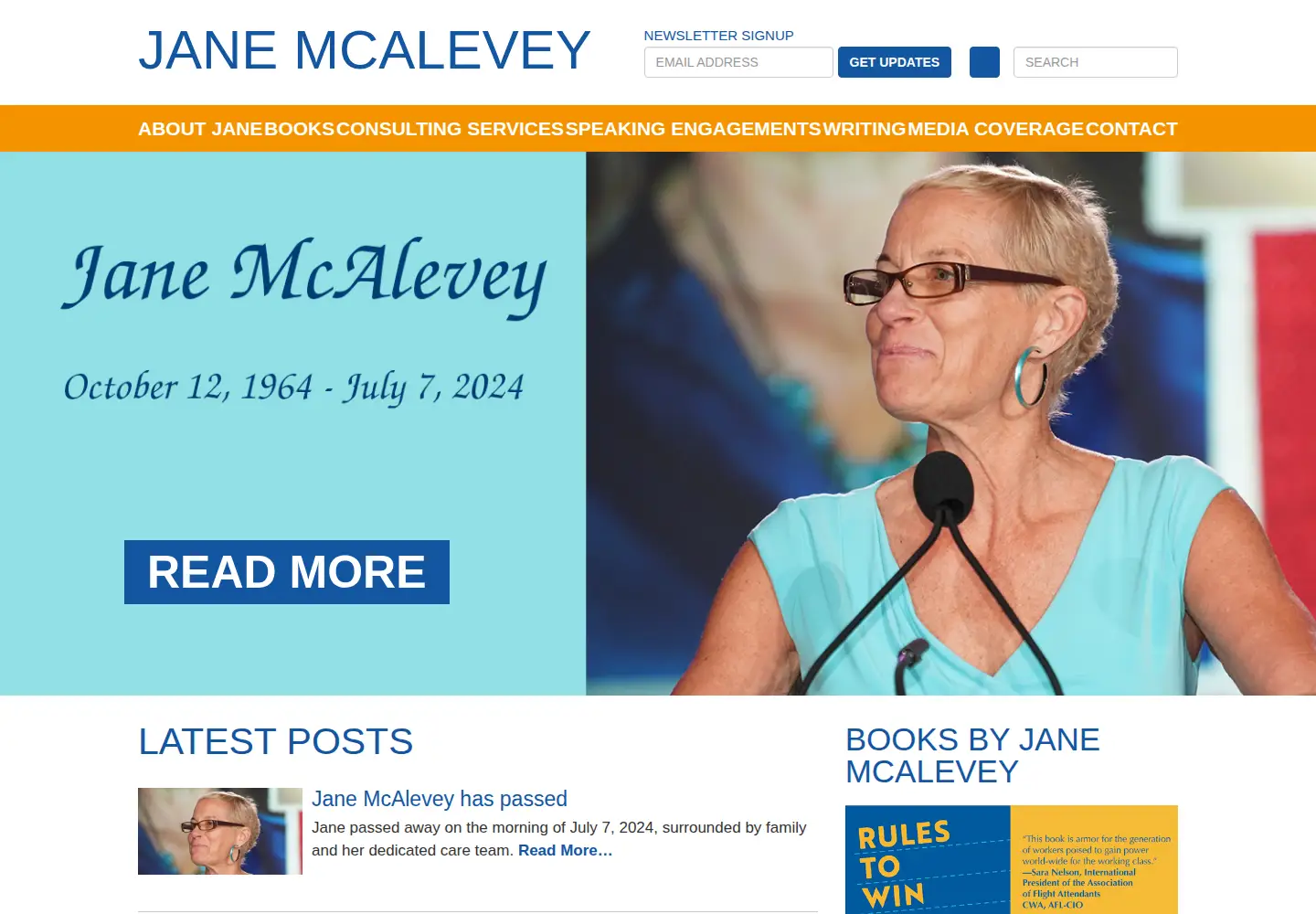 Screenshot of janemcalevey.com