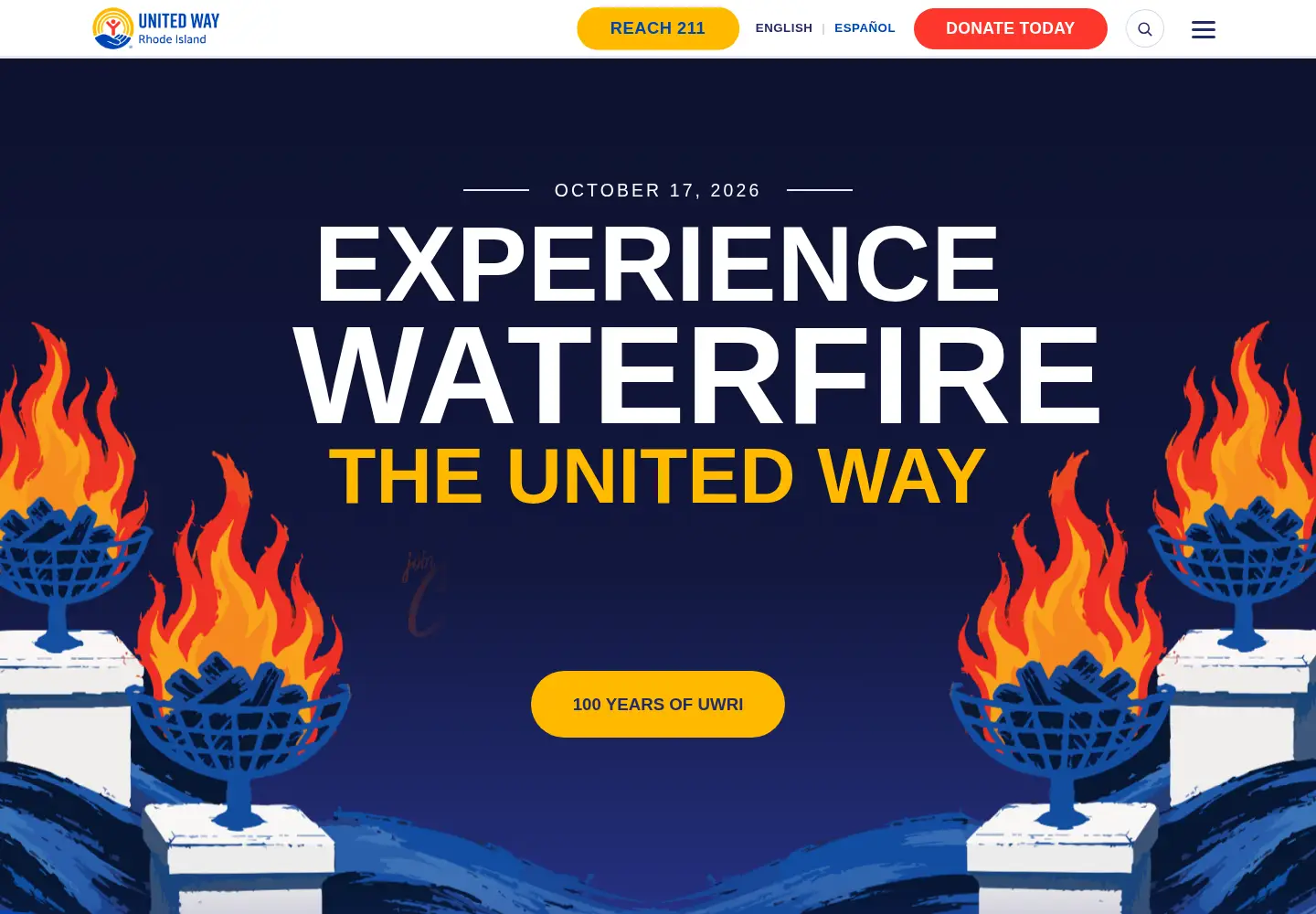 Captured homepage of unitedwayri.org in the current scan