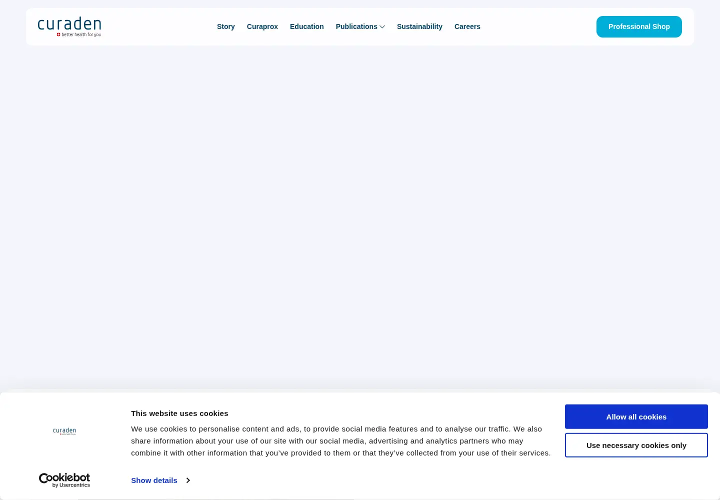 Captured homepage of curaden.com in the current scan