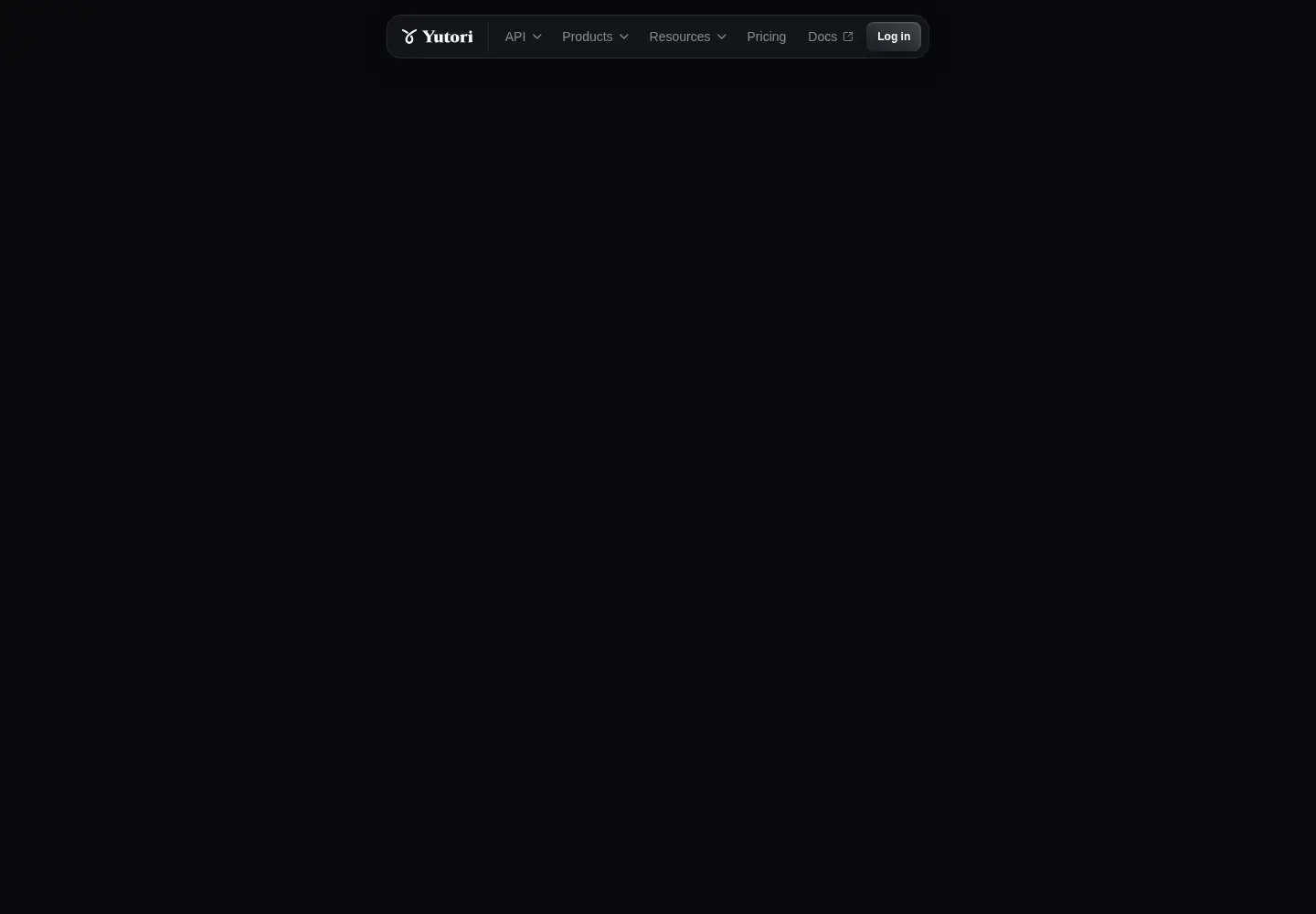 Captured homepage of yutori.com in the current scan