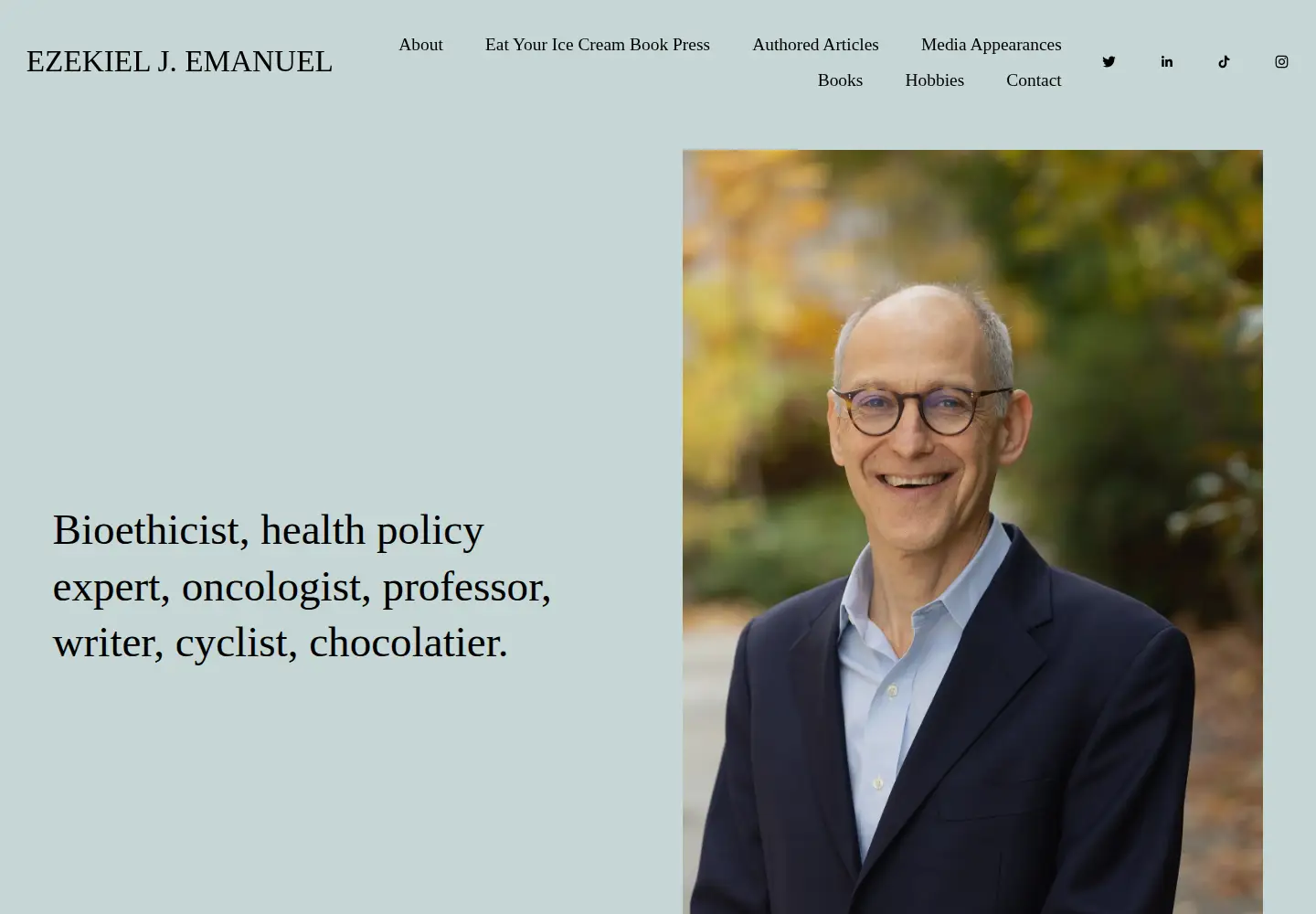 Screenshot of ezekielemanuel.com