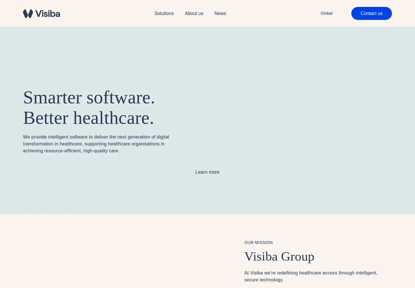 Screenshot of visibacare.com