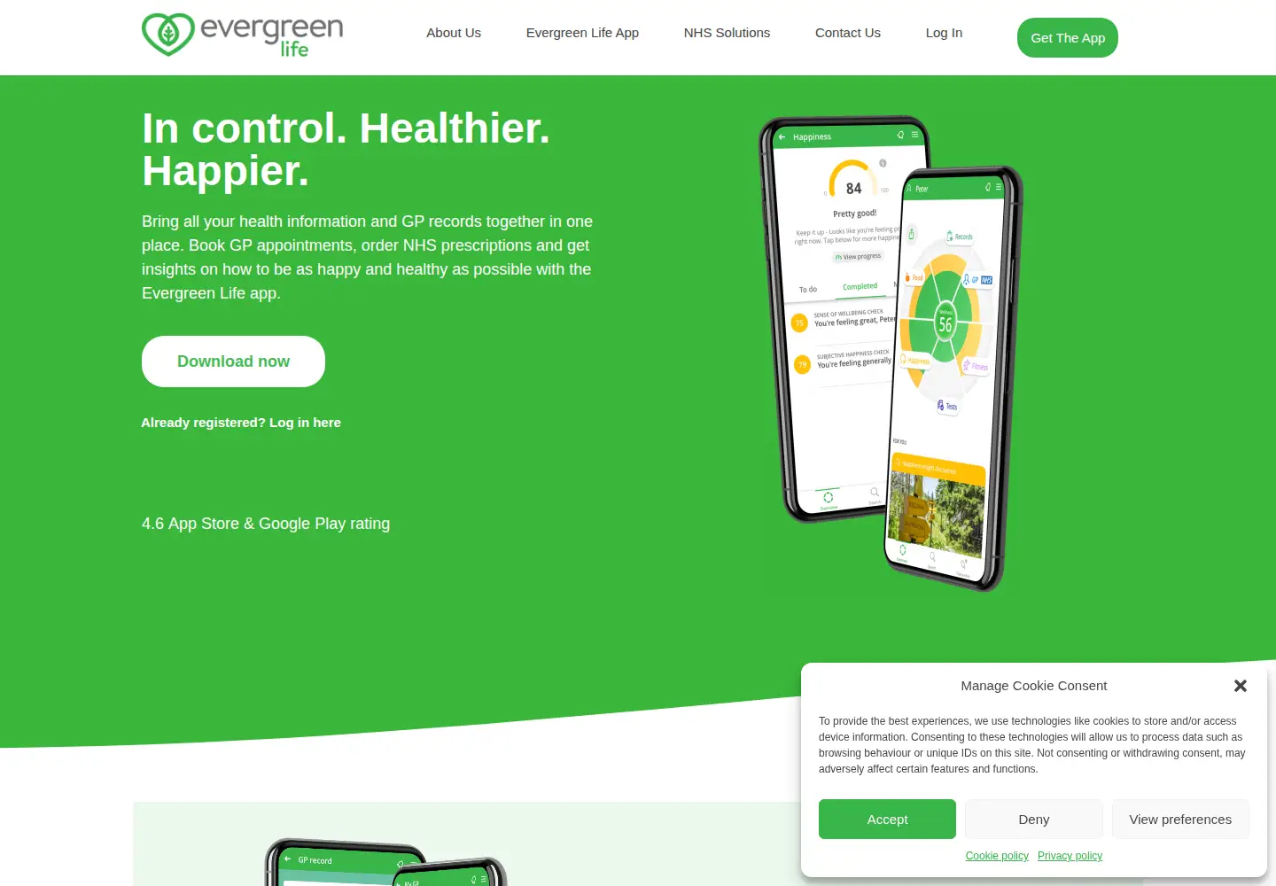 Screenshot of evergreen-life.co.uk