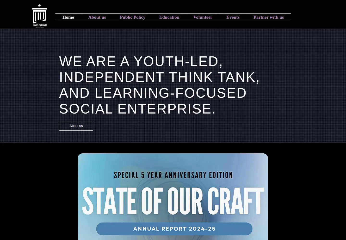 Screenshot of projectstatecraft.org