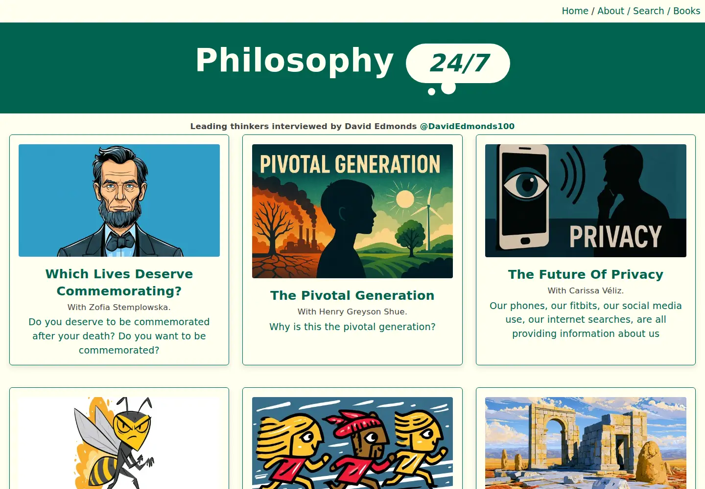 Captured homepage of philosophy247.org in the current scan