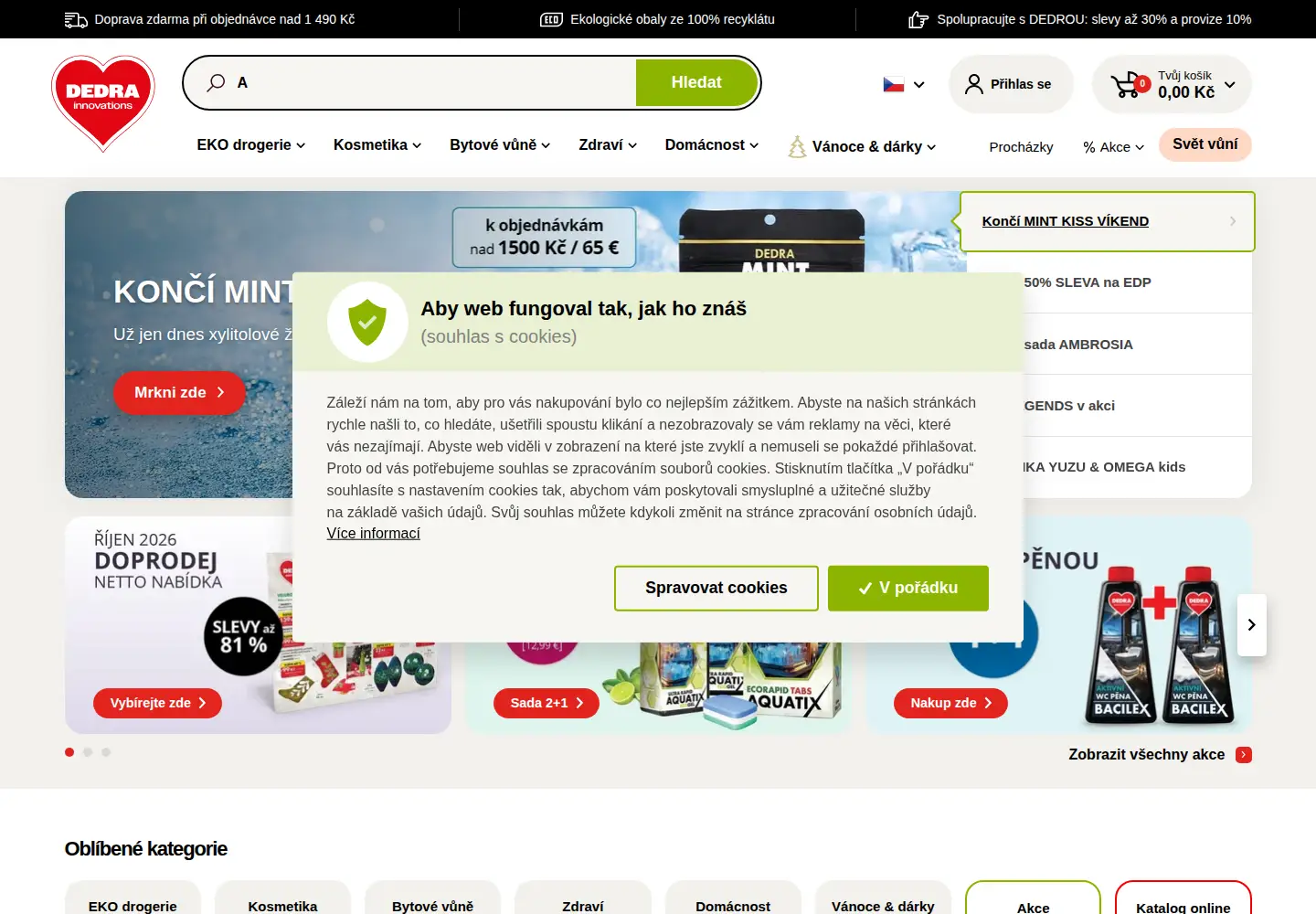 Screenshot of dedra.cz