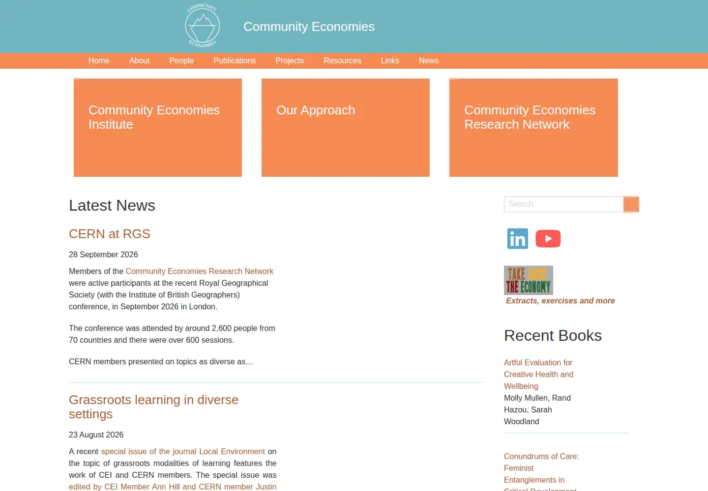 Screenshot of communityeconomies.org