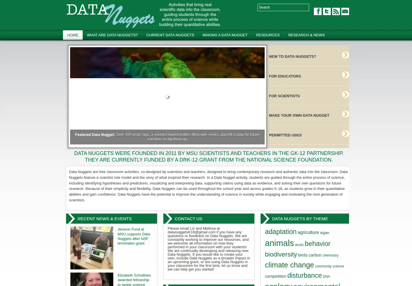 Screenshot of datanuggets.org