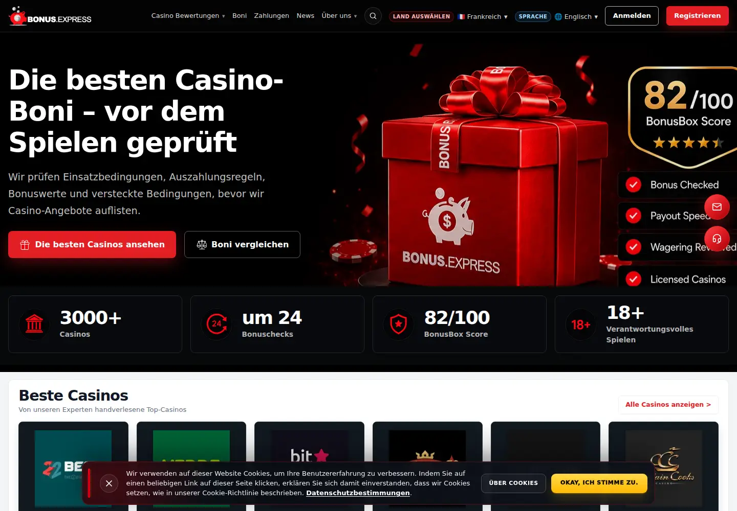 Screenshot of germanbonus.eu