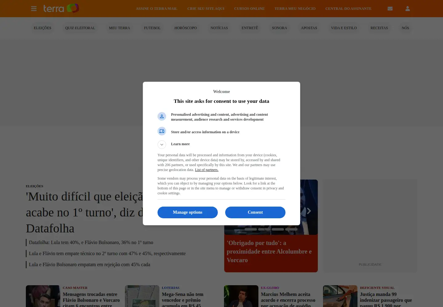 Screenshot of terra.com.br