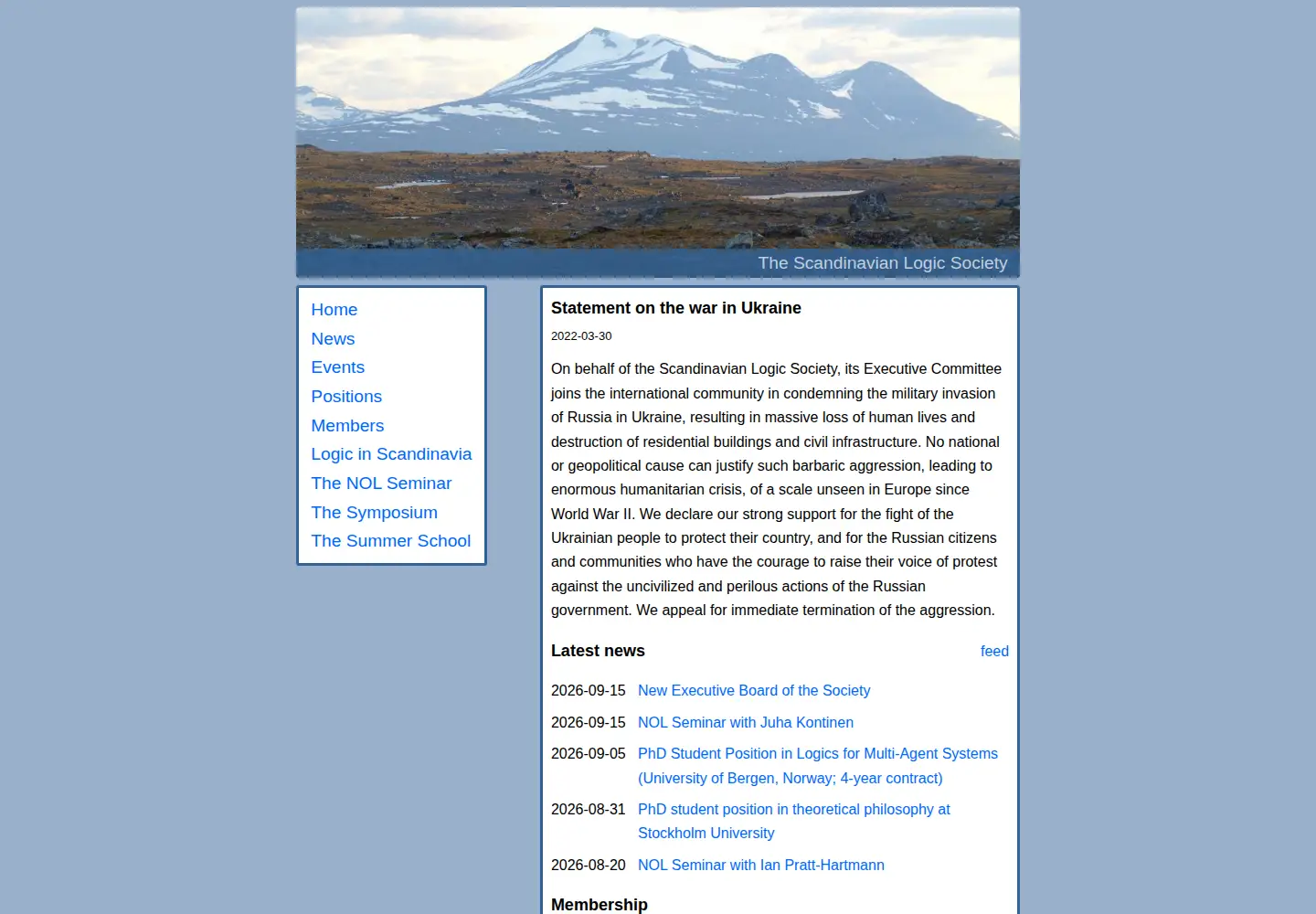 Captured homepage of scandinavianlogic.org in the current scan