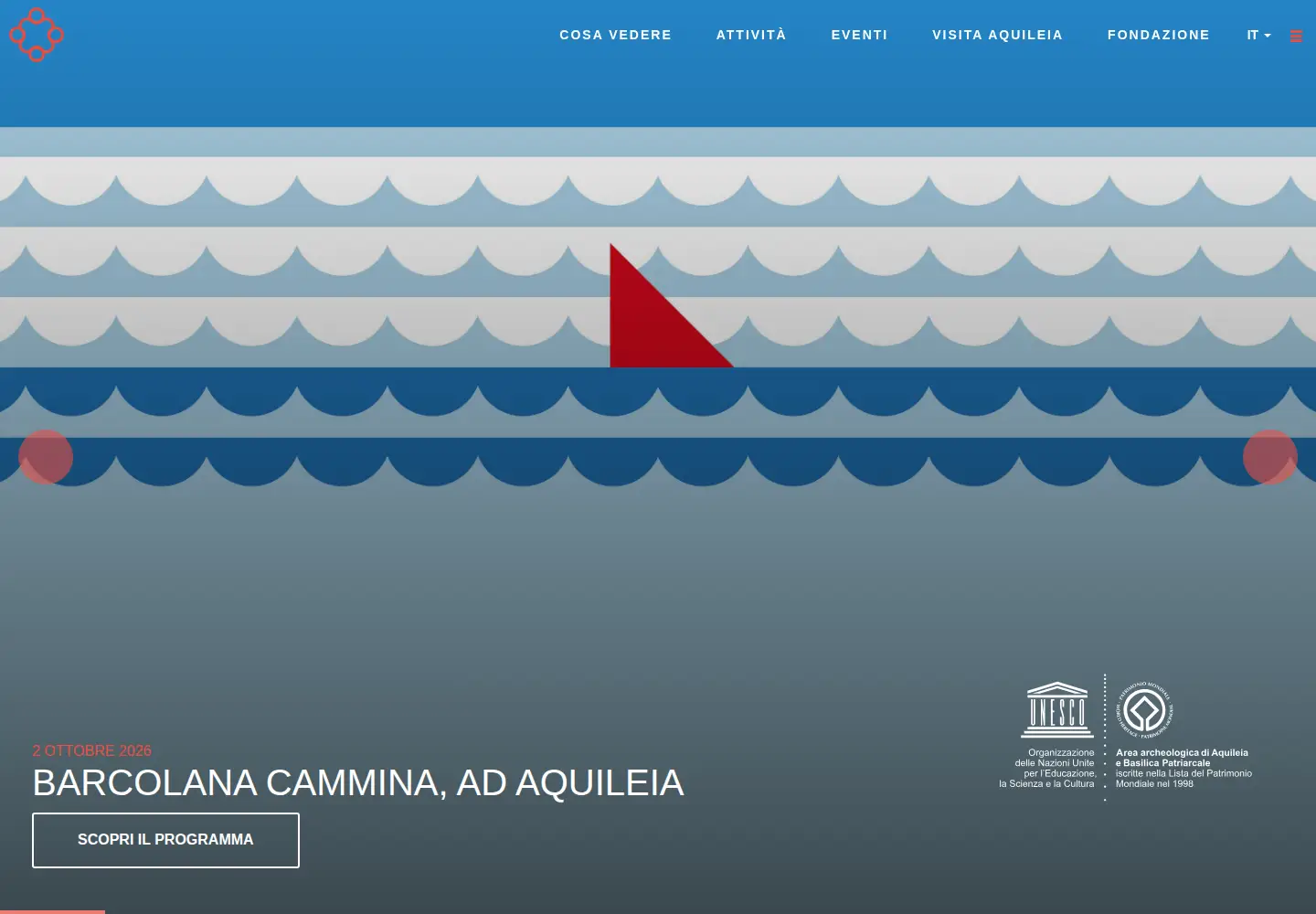 Screenshot of fondazioneaquileia.it