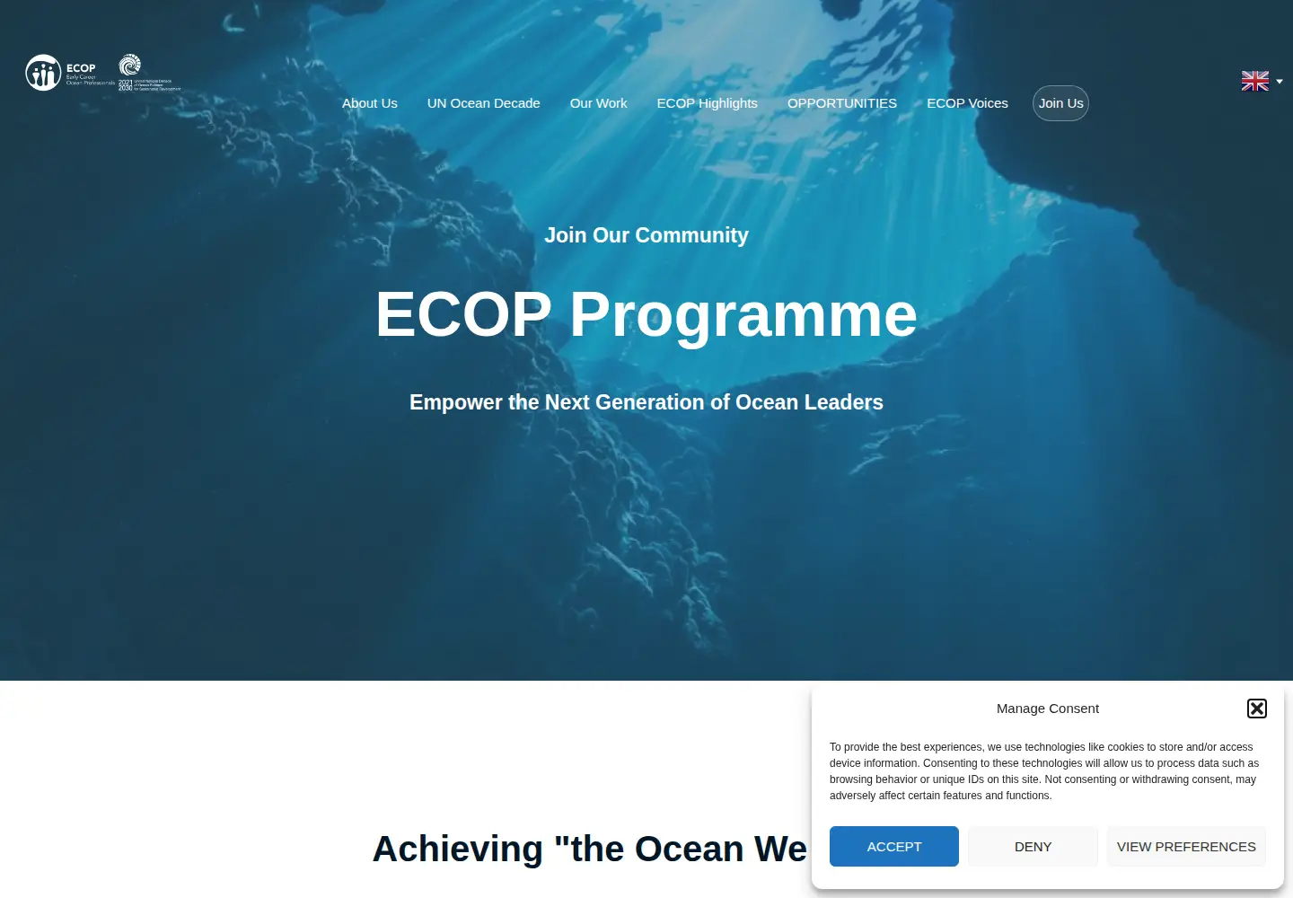 Screenshot of ecopdecade.org