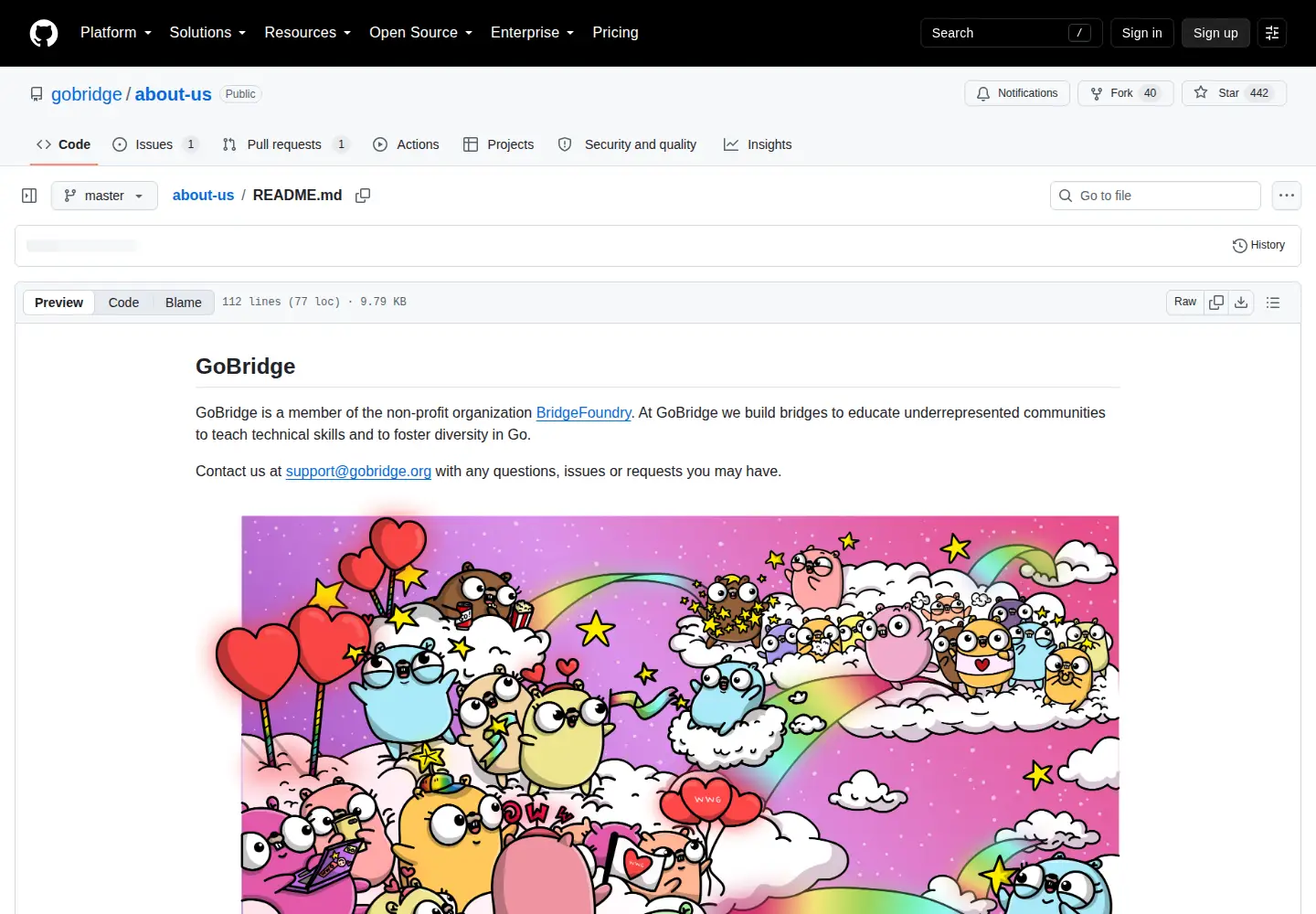 Screenshot of golangbridge.org
