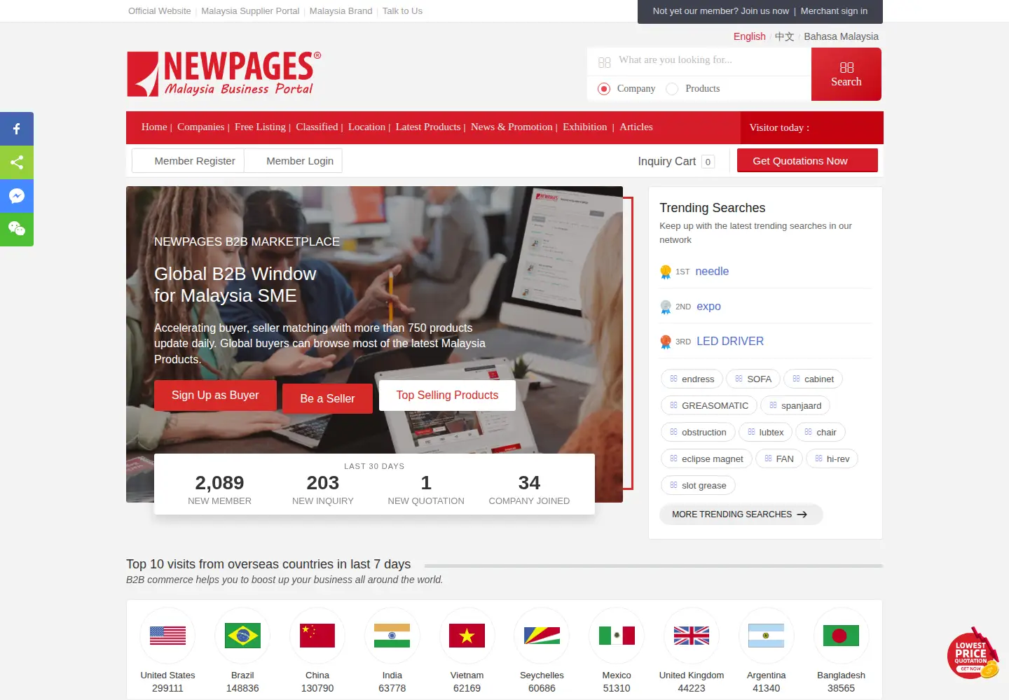 Captured homepage of newpages.com.my in the current scan