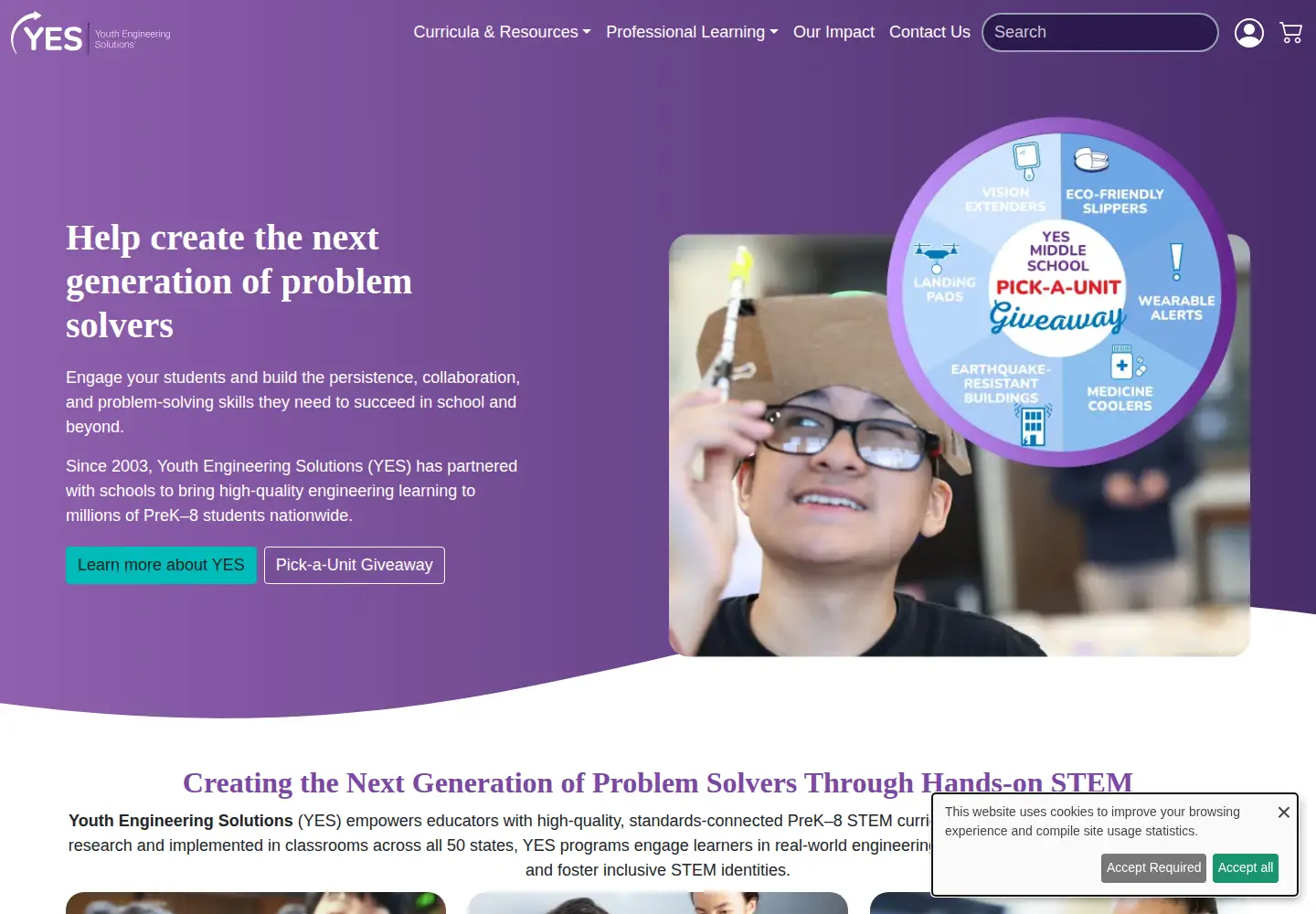 Screenshot of eie.org