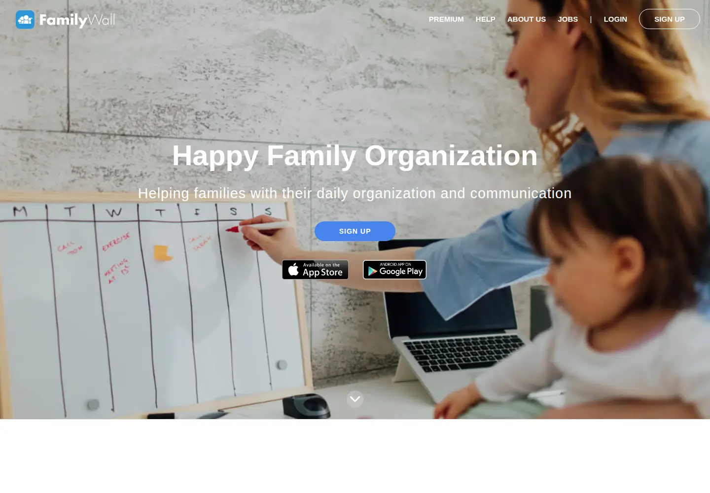 Captured homepage of familywall.com in the current scan