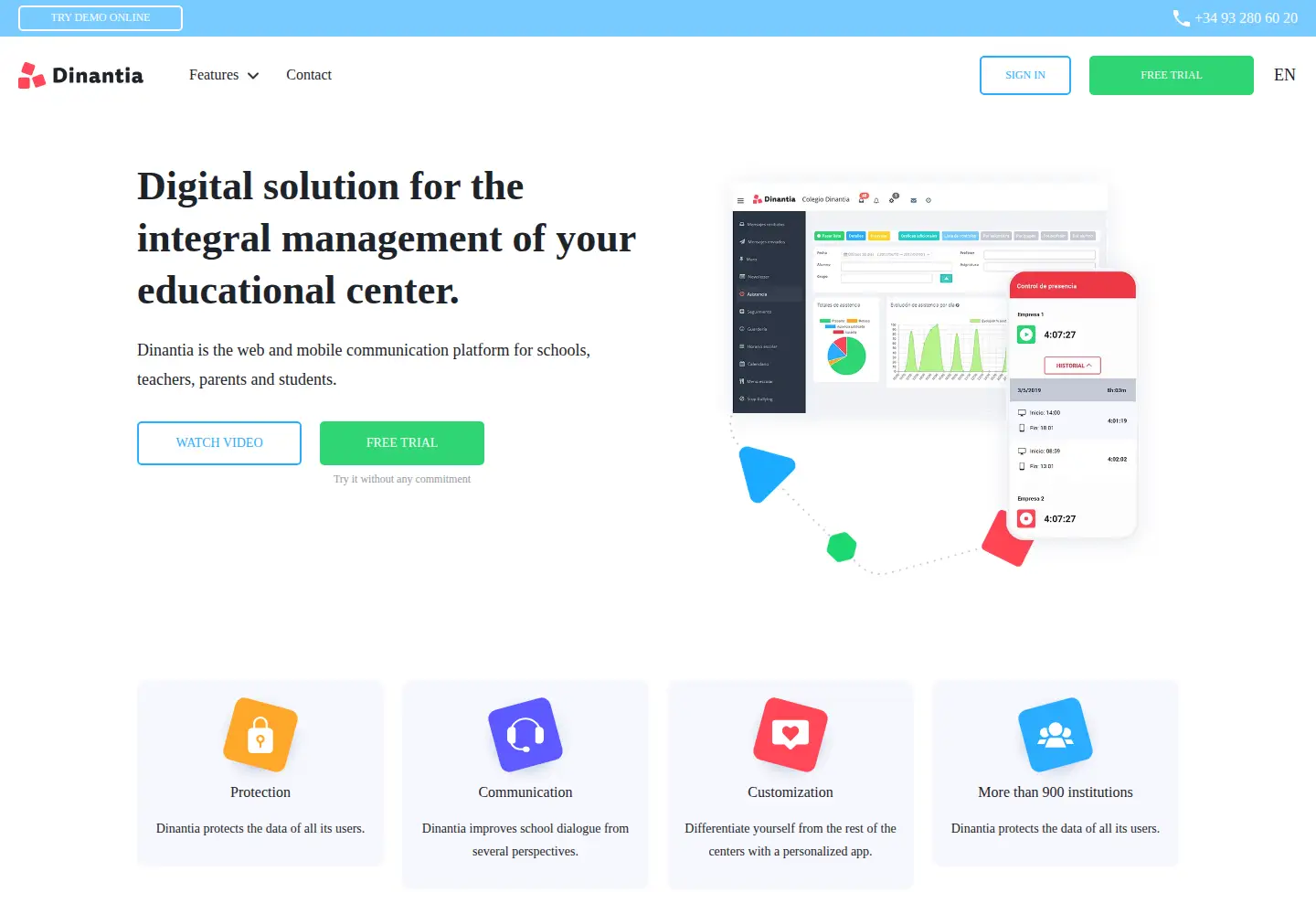 Screenshot of dinantia.com