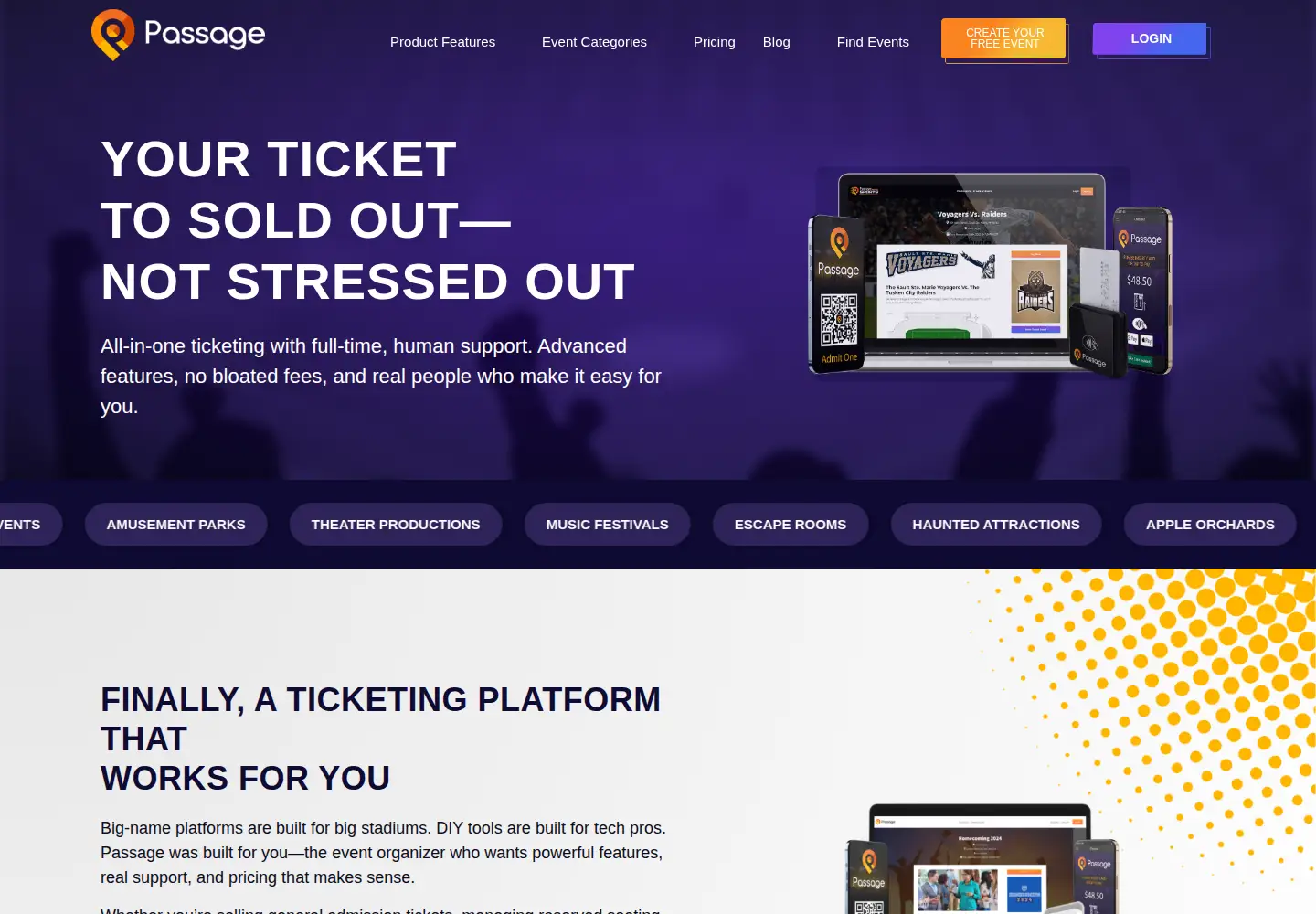 Captured homepage of gopassage.com in the current scan