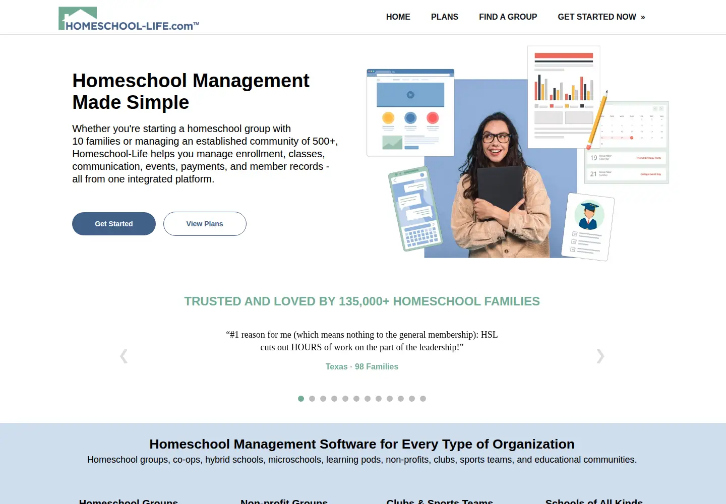 Screenshot of homeschool-life.com