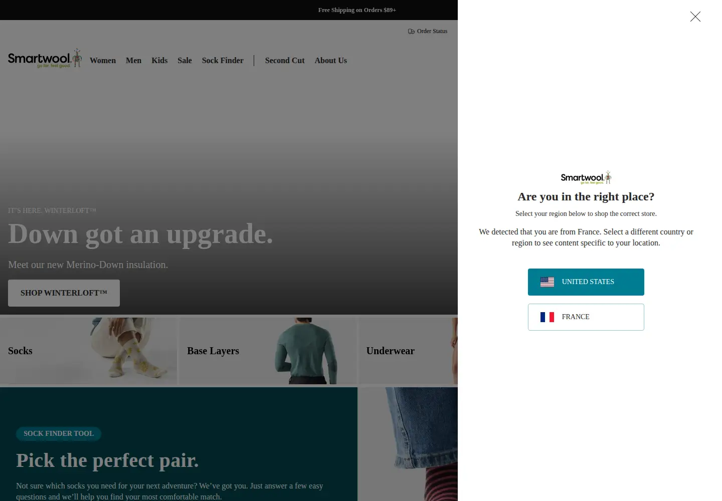 Screenshot of smartwool.com