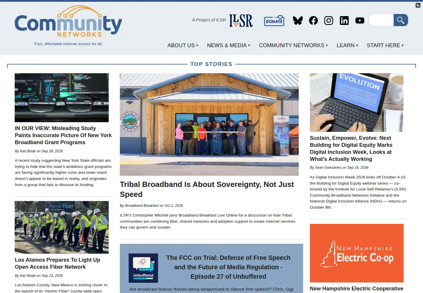 Screenshot of communitynets.org