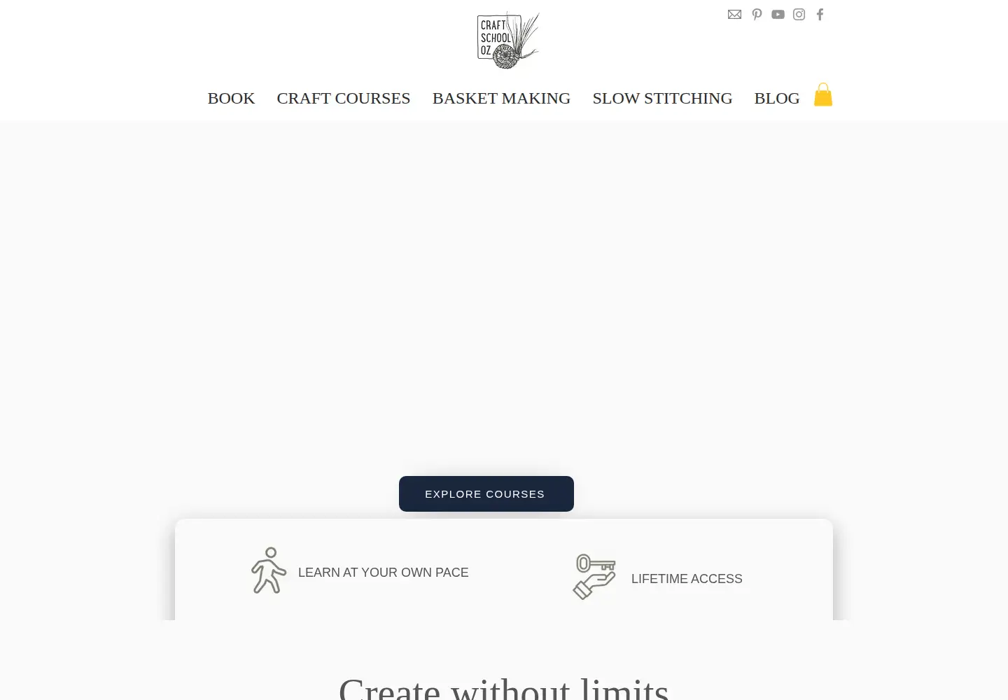 Captured homepage of craftschooloz.com in the current scan