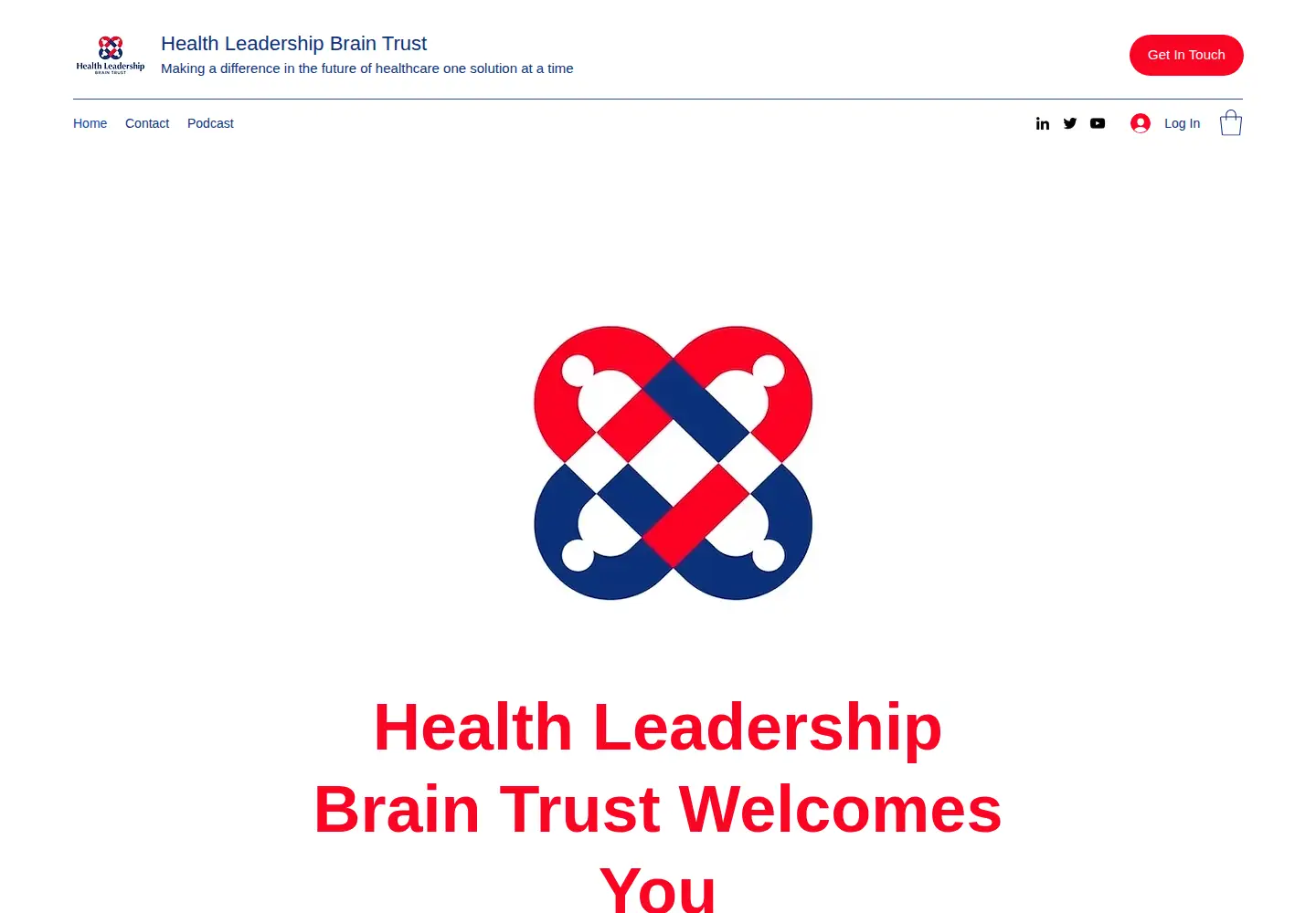 Screenshot of healthleadershipbraintrust.com