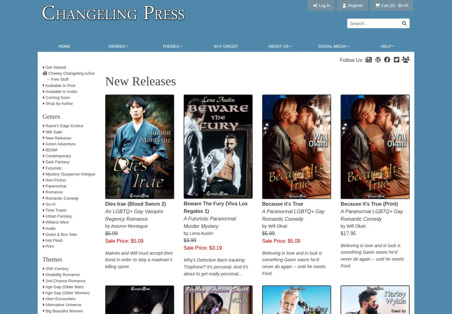 Screenshot of changelingpress.com