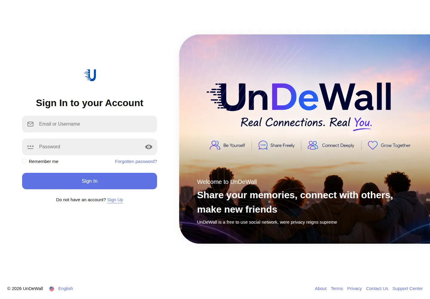 Screenshot of undewall.com