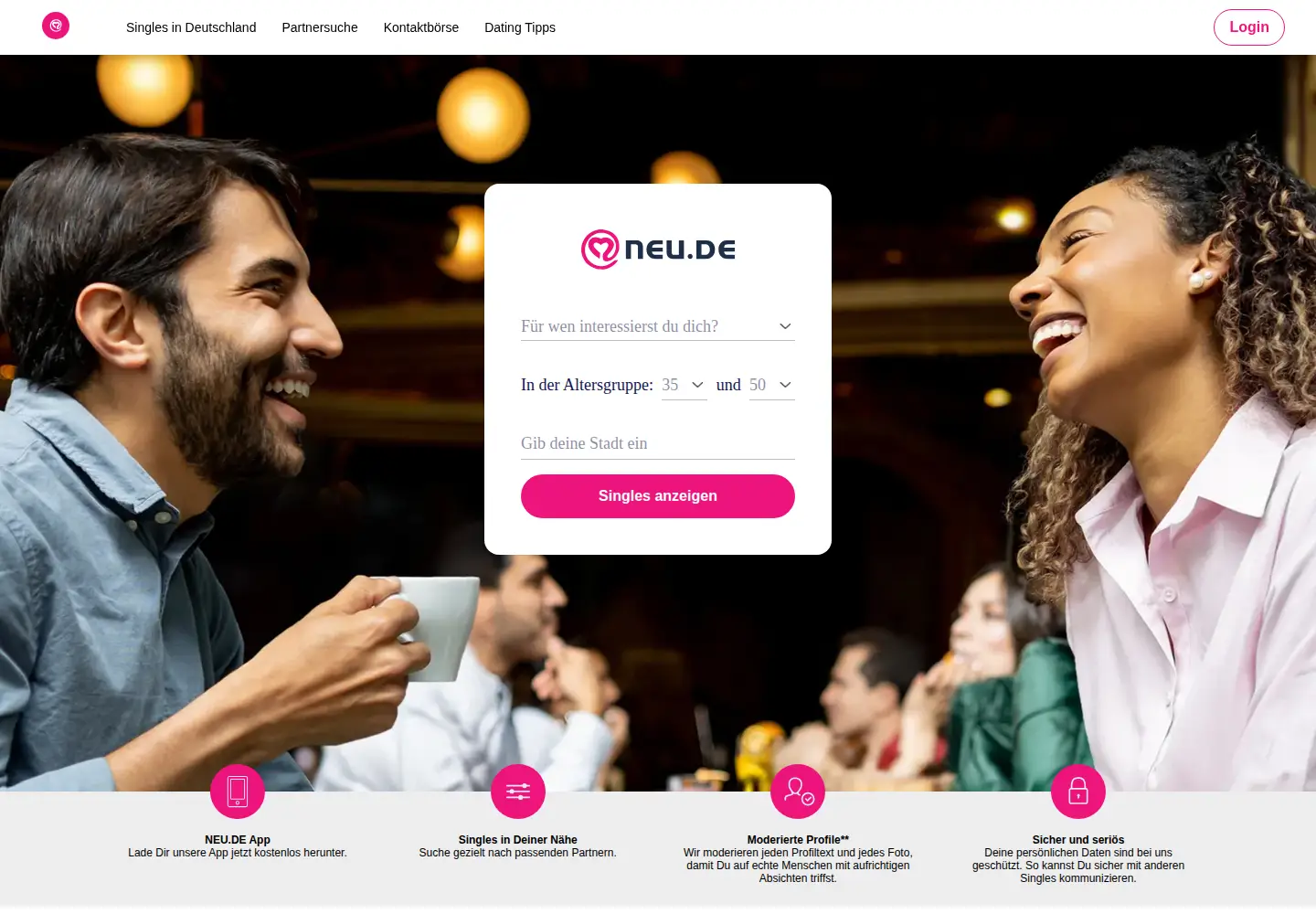 Screenshot of neu.de