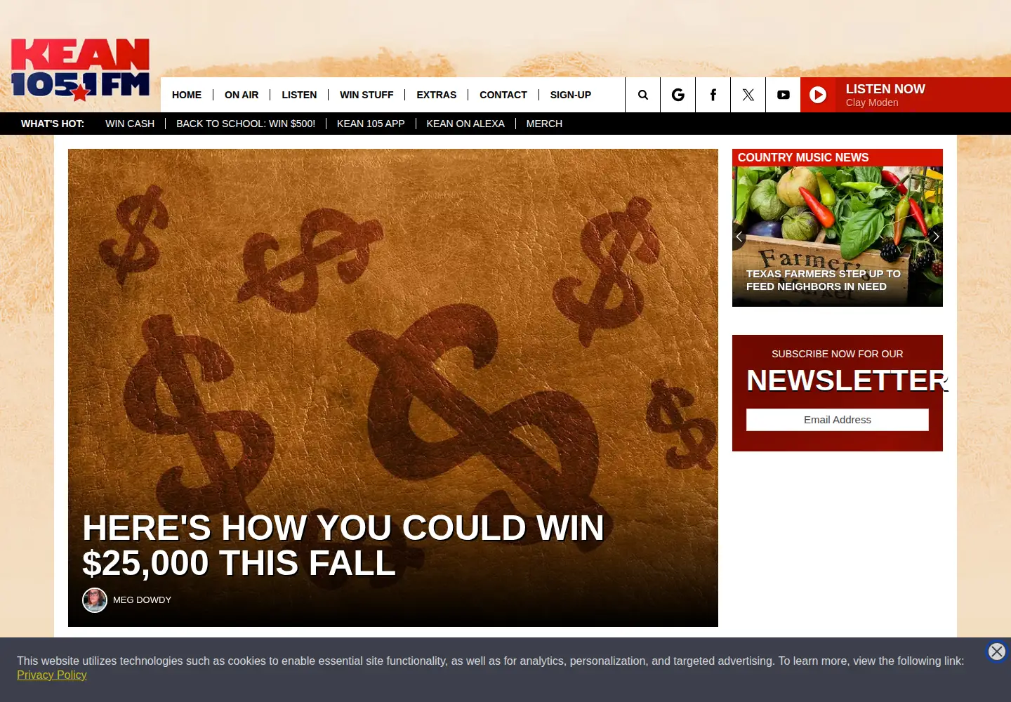Screenshot of keanradio.com