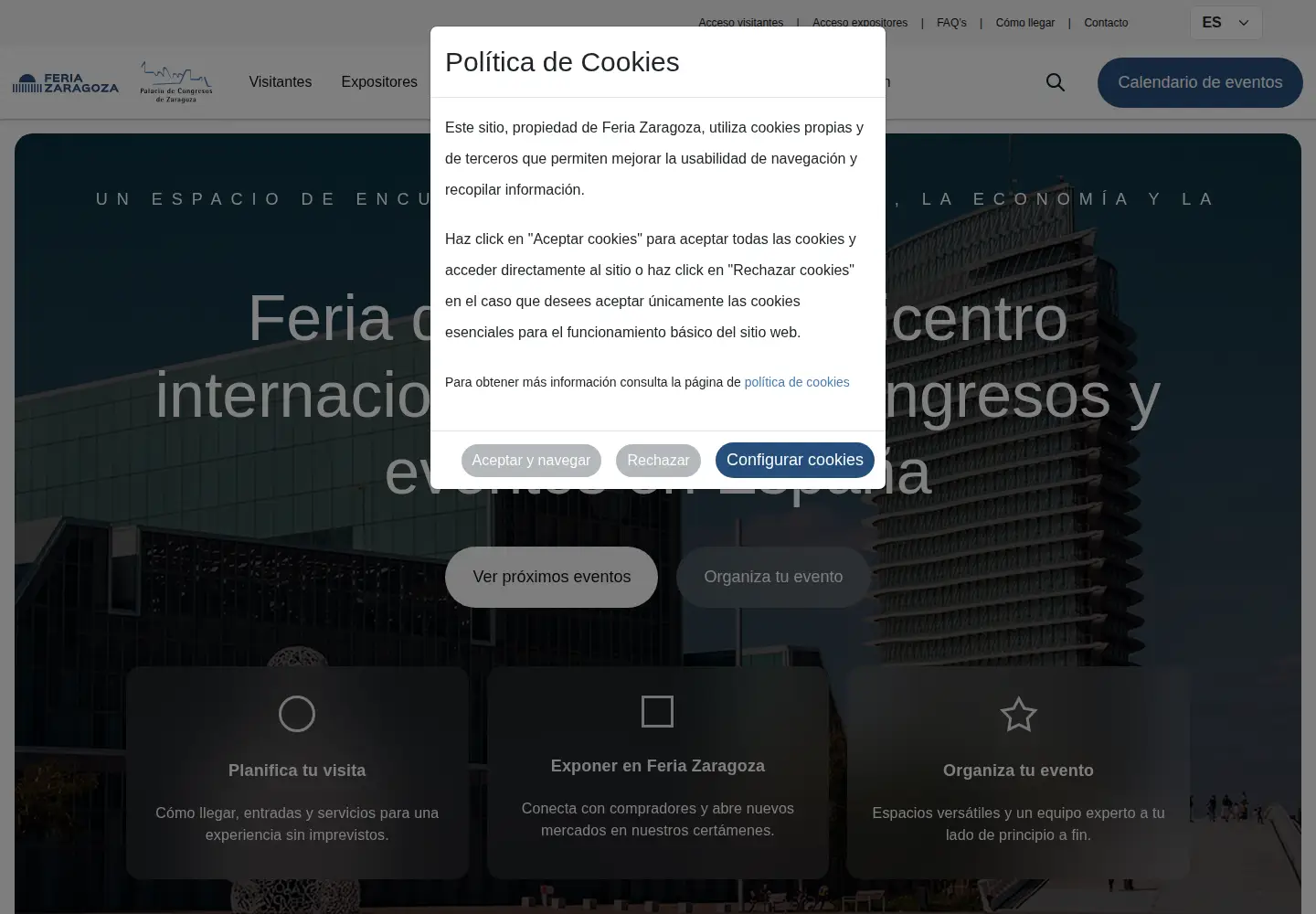 Screenshot of feriazaragoza.es