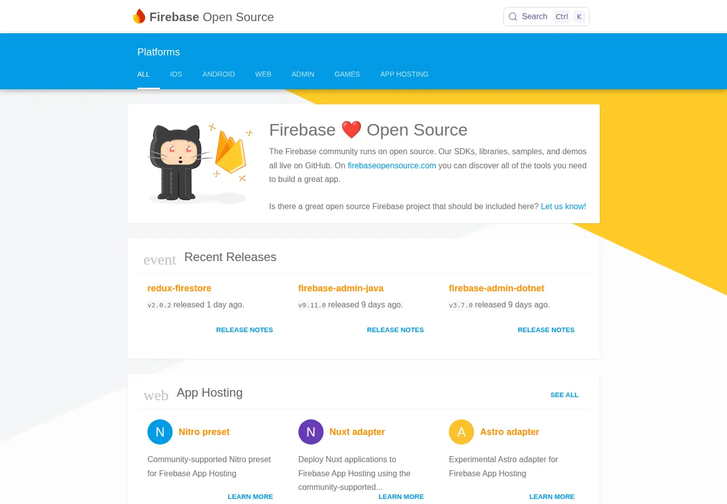 Screenshot of firebaseopensource.com