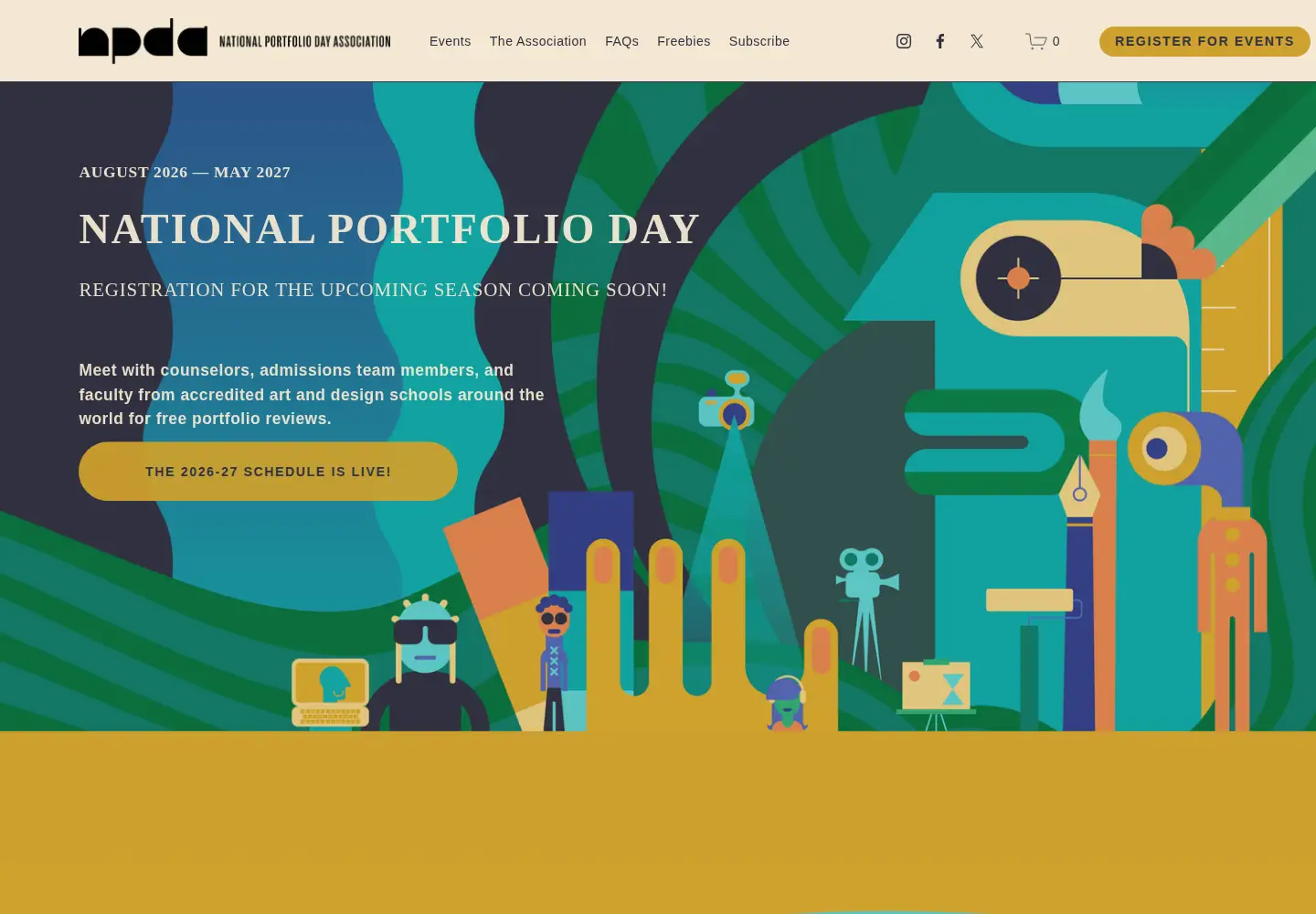 Captured homepage of nationalportfolioday.org in the current scan