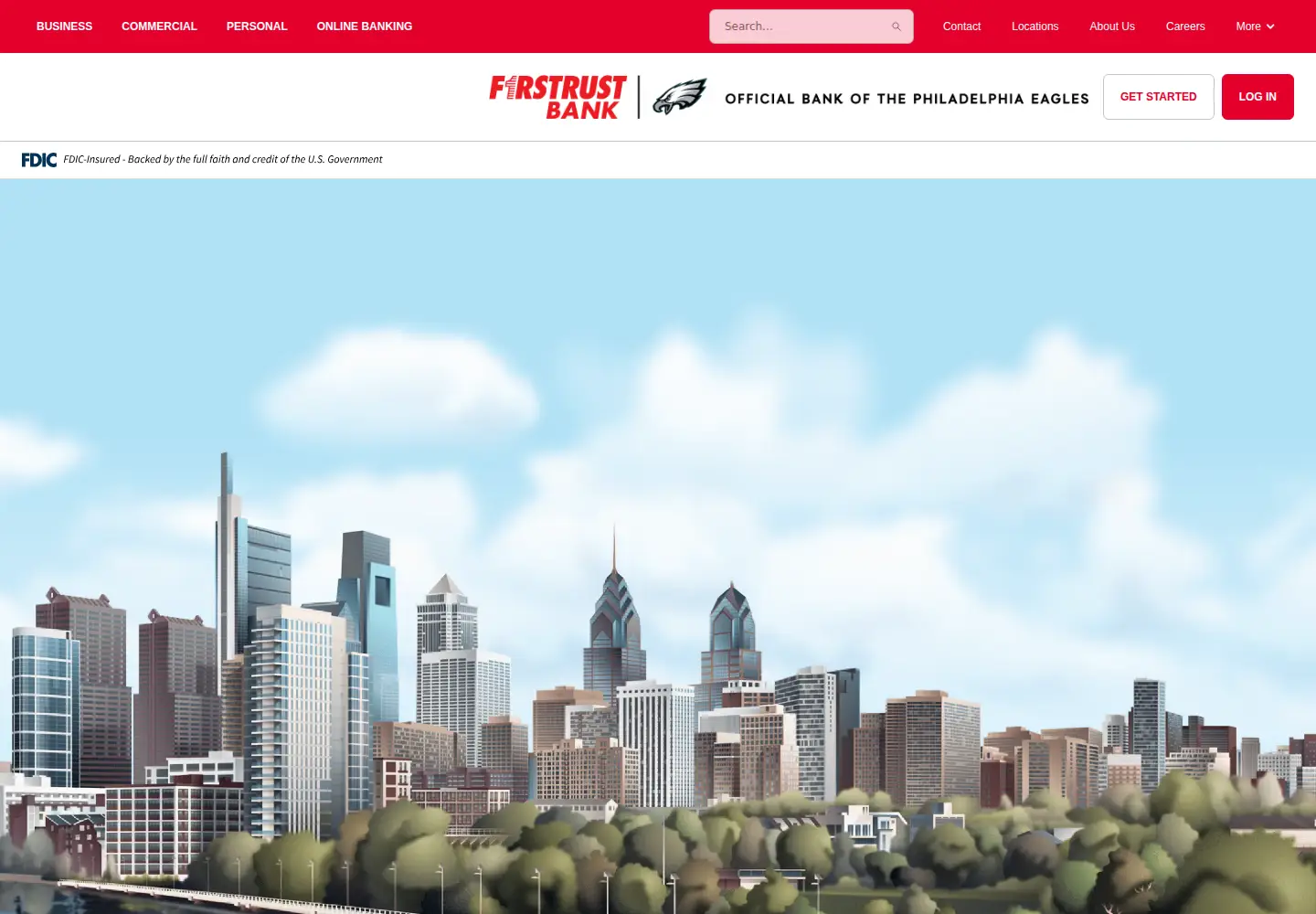 Captured homepage of firstrust.com in the current scan
