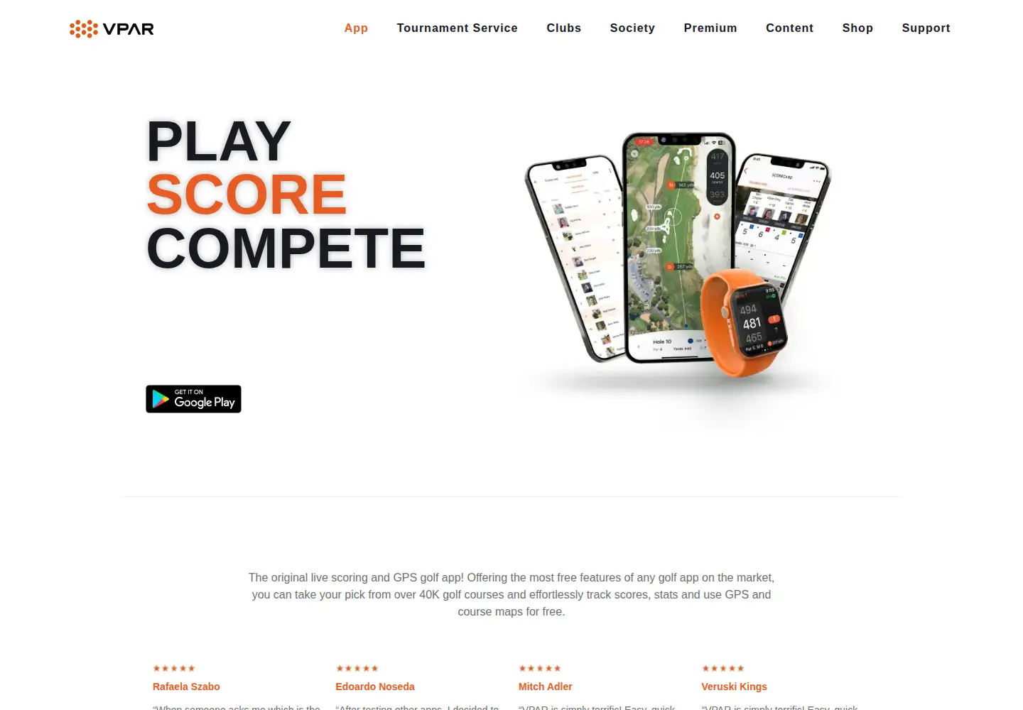 Screenshot of vpar.com