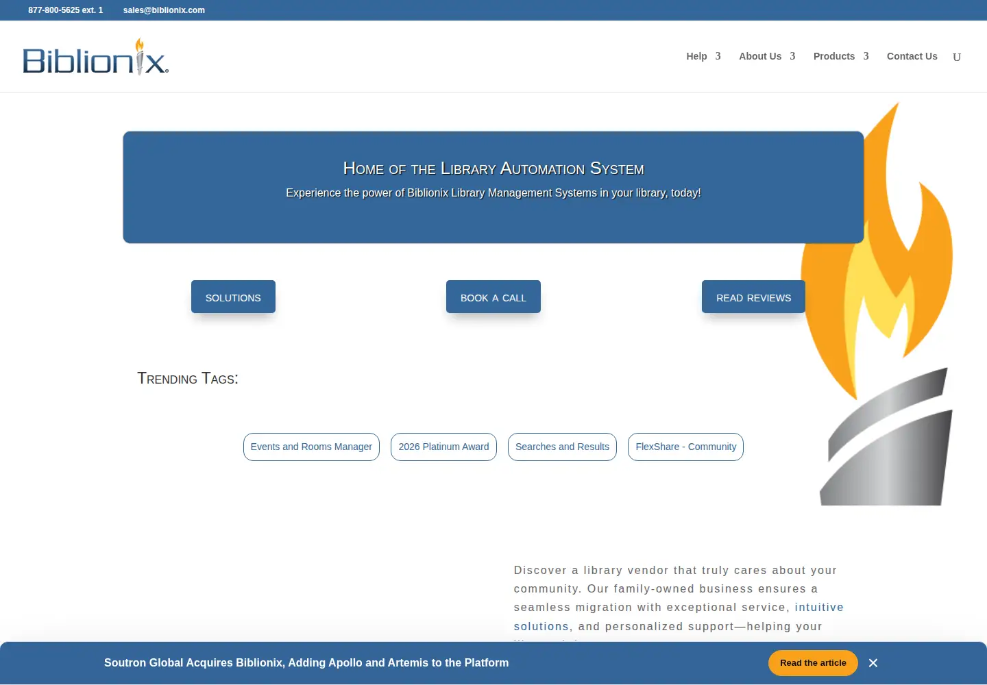 Screenshot of biblionix.com