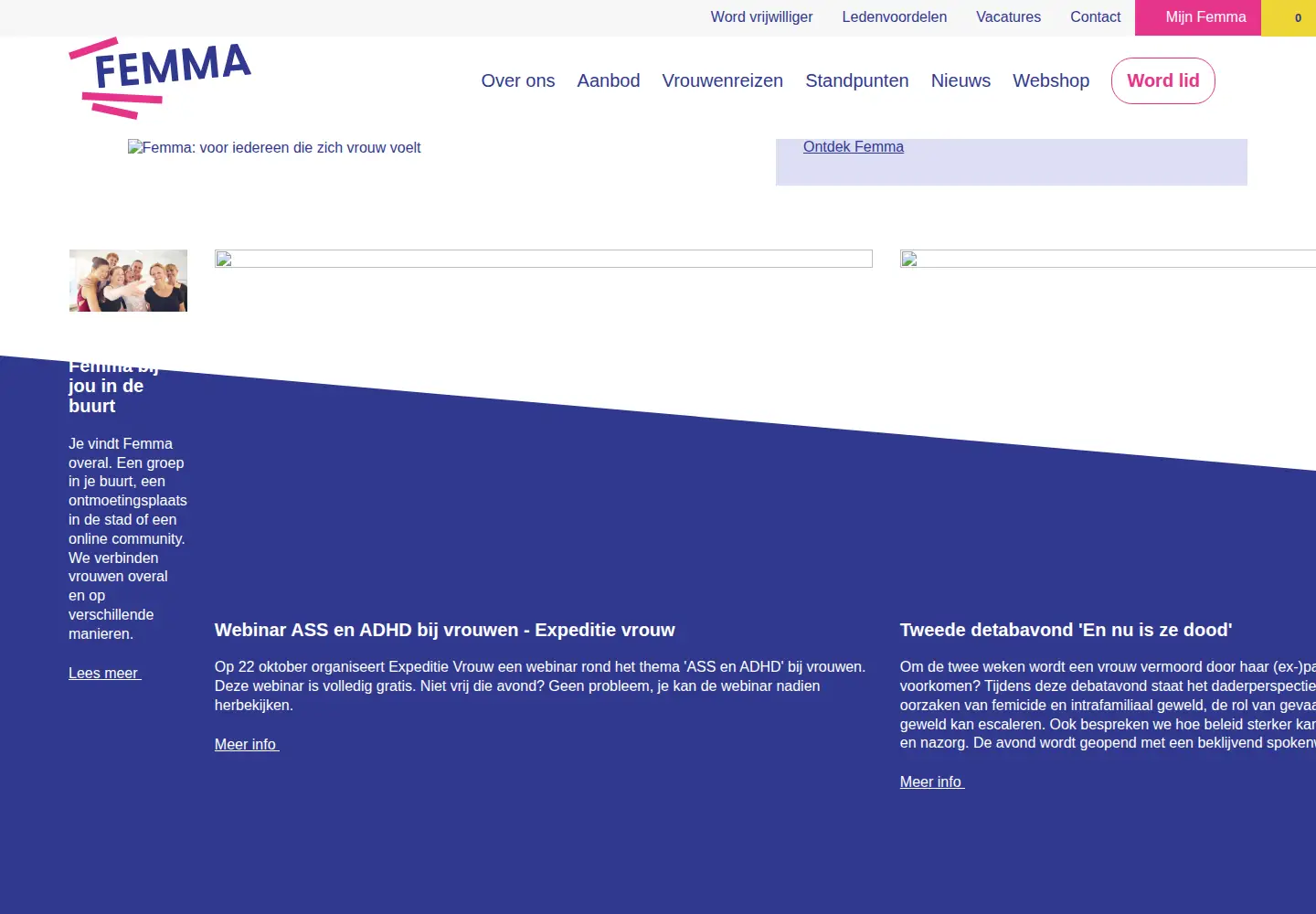 Screenshot of femma.be