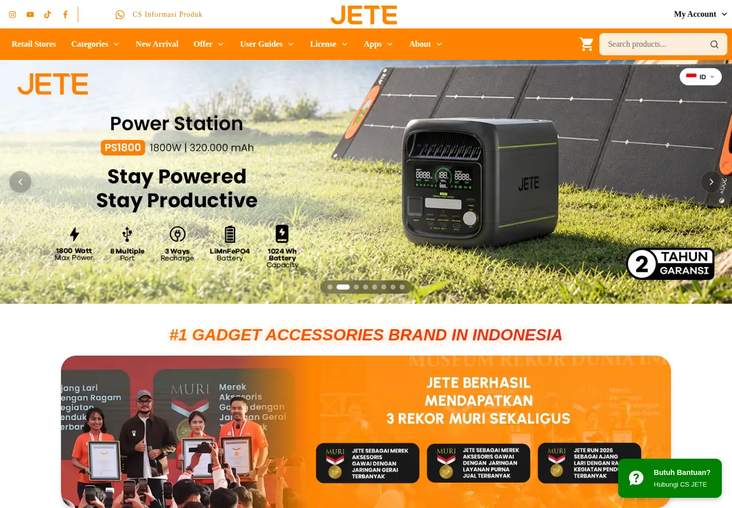Screenshot of jete.id