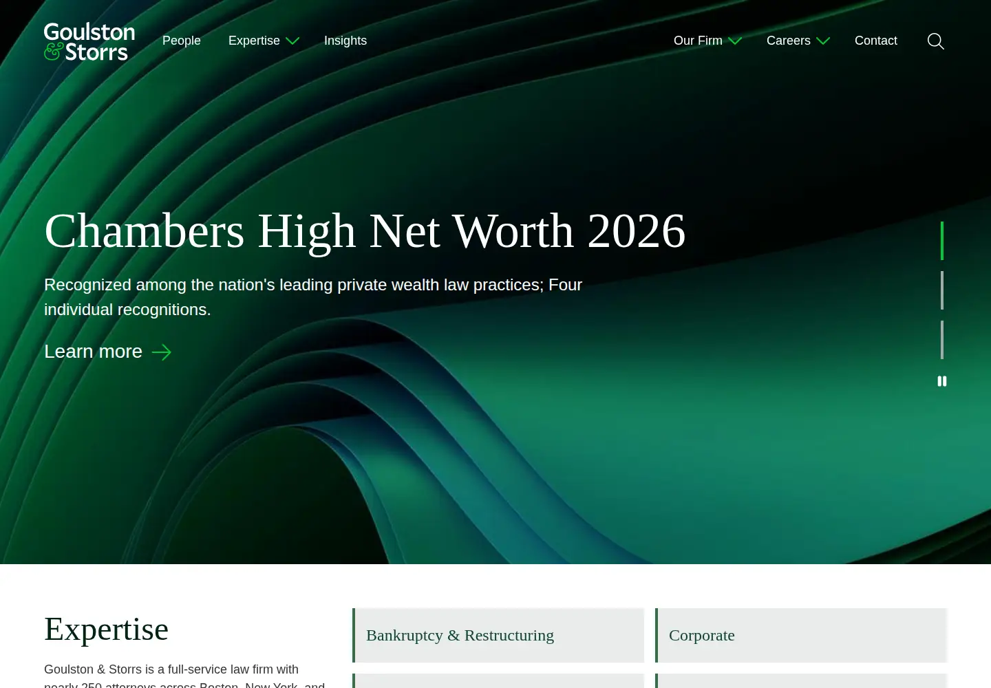 Screenshot of goulstonstorrs.com