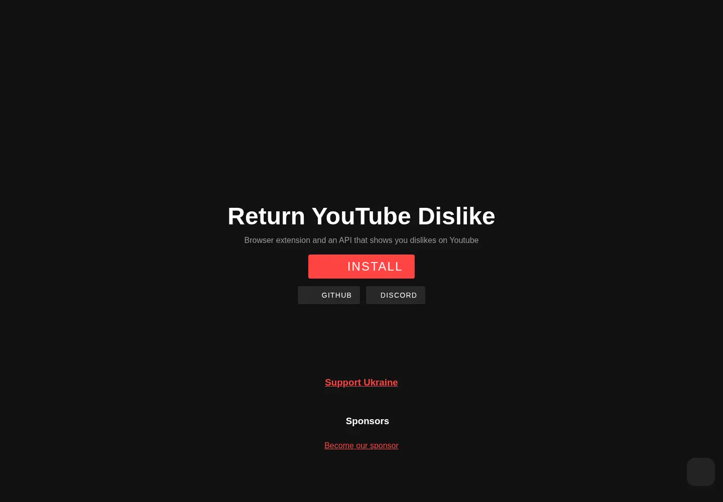 Screenshot of returnyoutubedislike.com